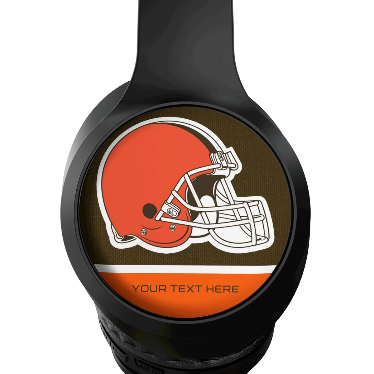 Cleveland Browns Personalized Endzone Solid Wireless Over-Ear Headphones With Case - Detail