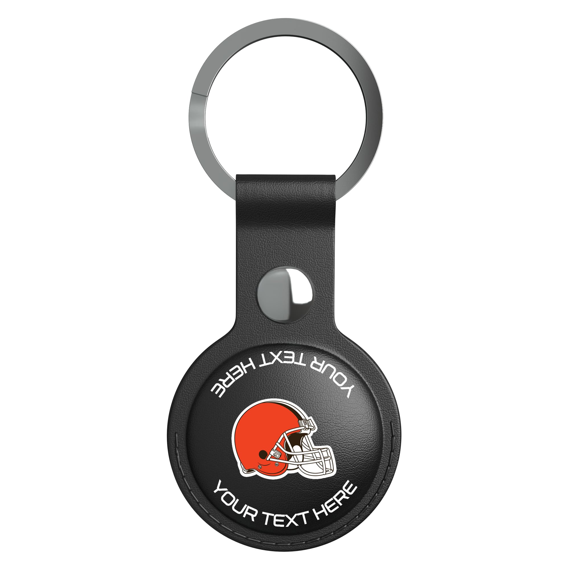 Cleveland Browns Personalized Insignia AirTag Black Airtag Holder