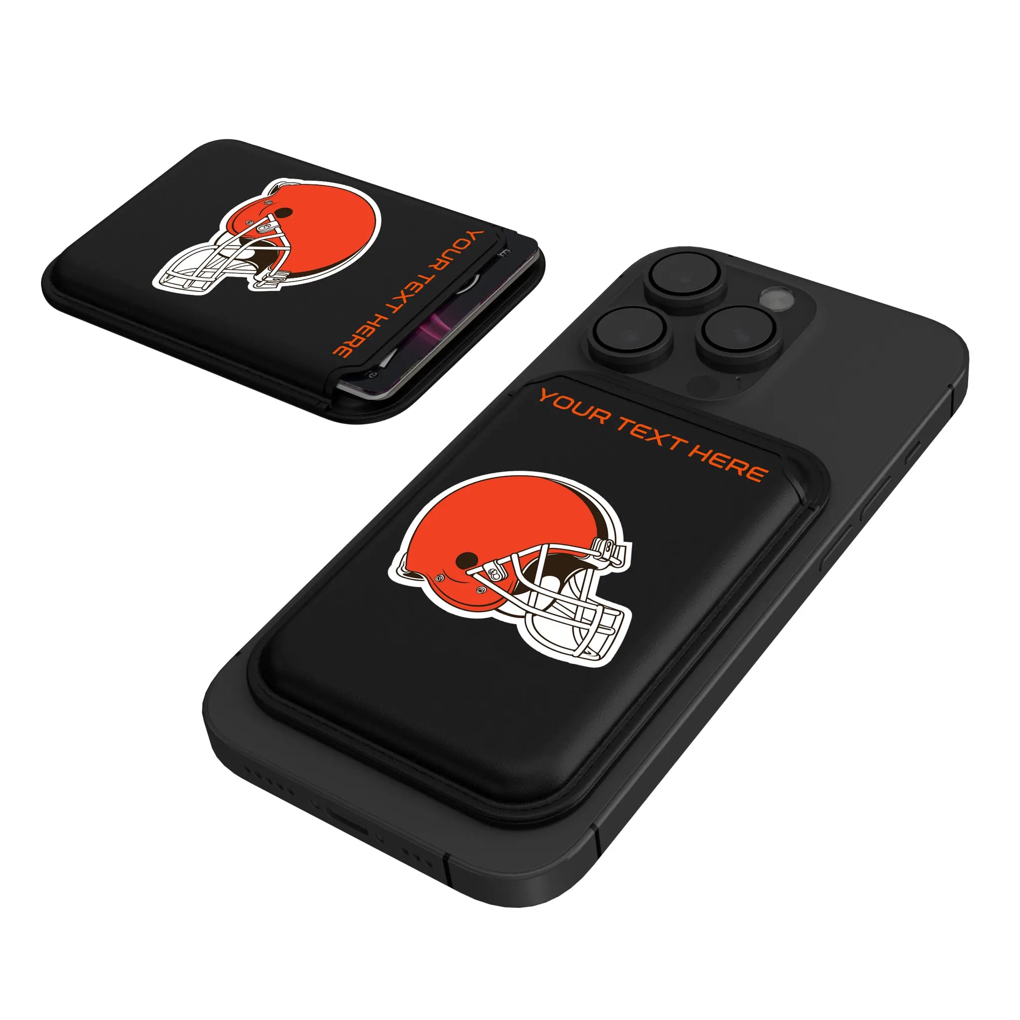 Cleveland Browns Personalized Insignia Black Magnetic Credit Card Wallet