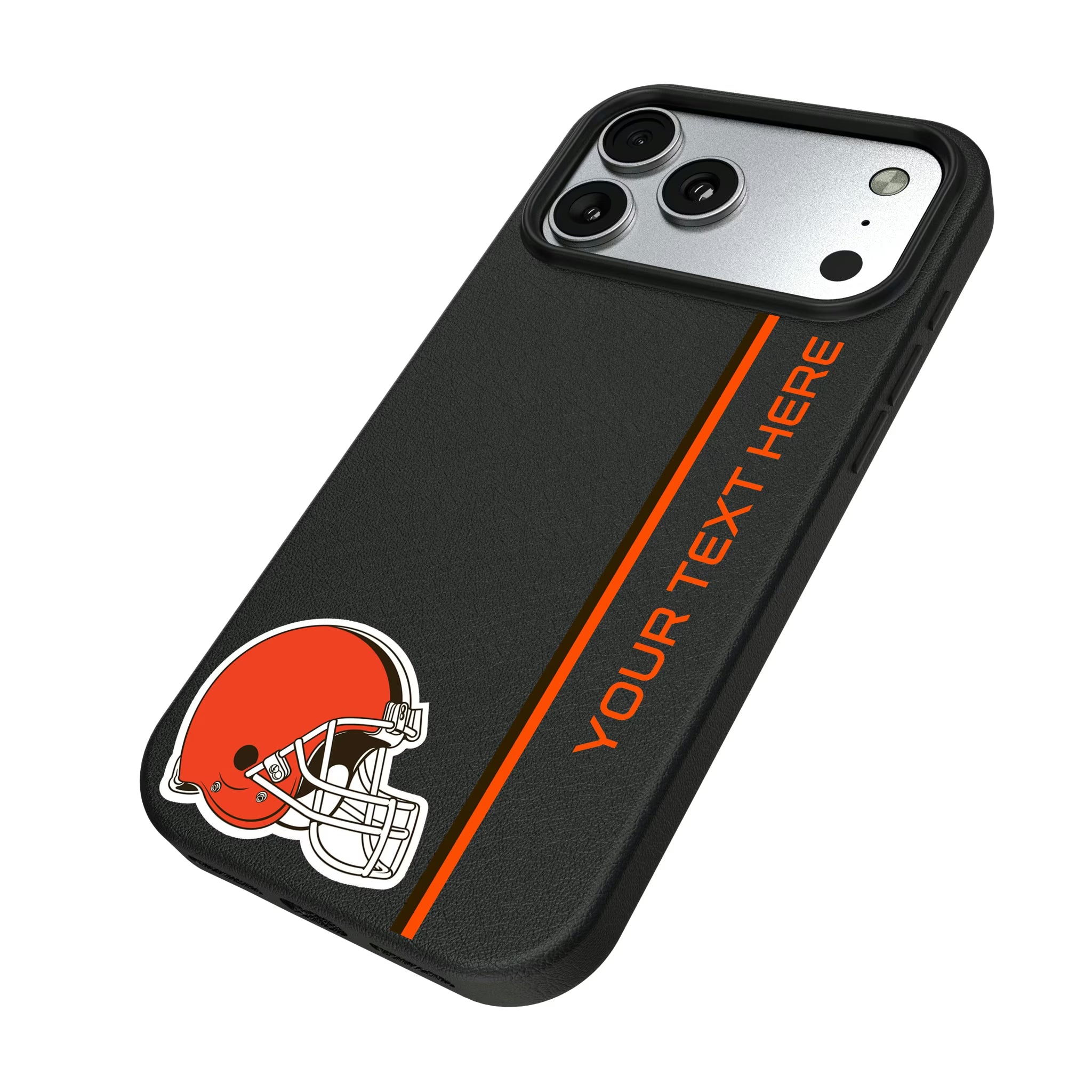 Cleveland Browns Personalized Sidebard iPhone MagSafe Compatible Phone Case for Apple iPhone - Isometric View#Device_iPhone 17 Pro Max