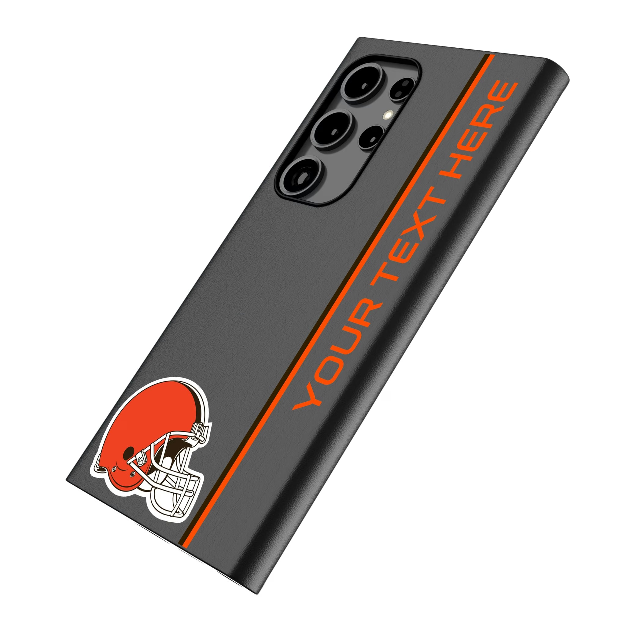 Cleveland Browns Personalized Sidebard Galaxy MagSafe Compatible Phone Case for Samsung Galaxy - Isometric View