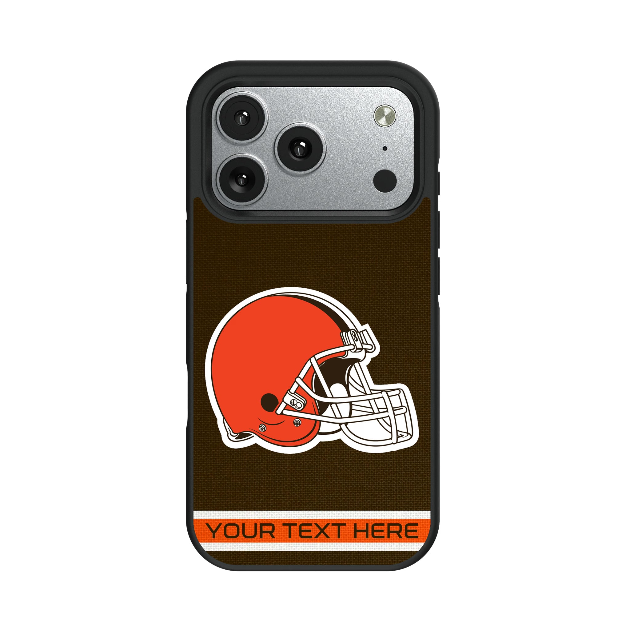 Cleveland Browns Personalized Stripe iPhone Bump Phone Case for Apple iPhone#Device_iPhone 17 Pro