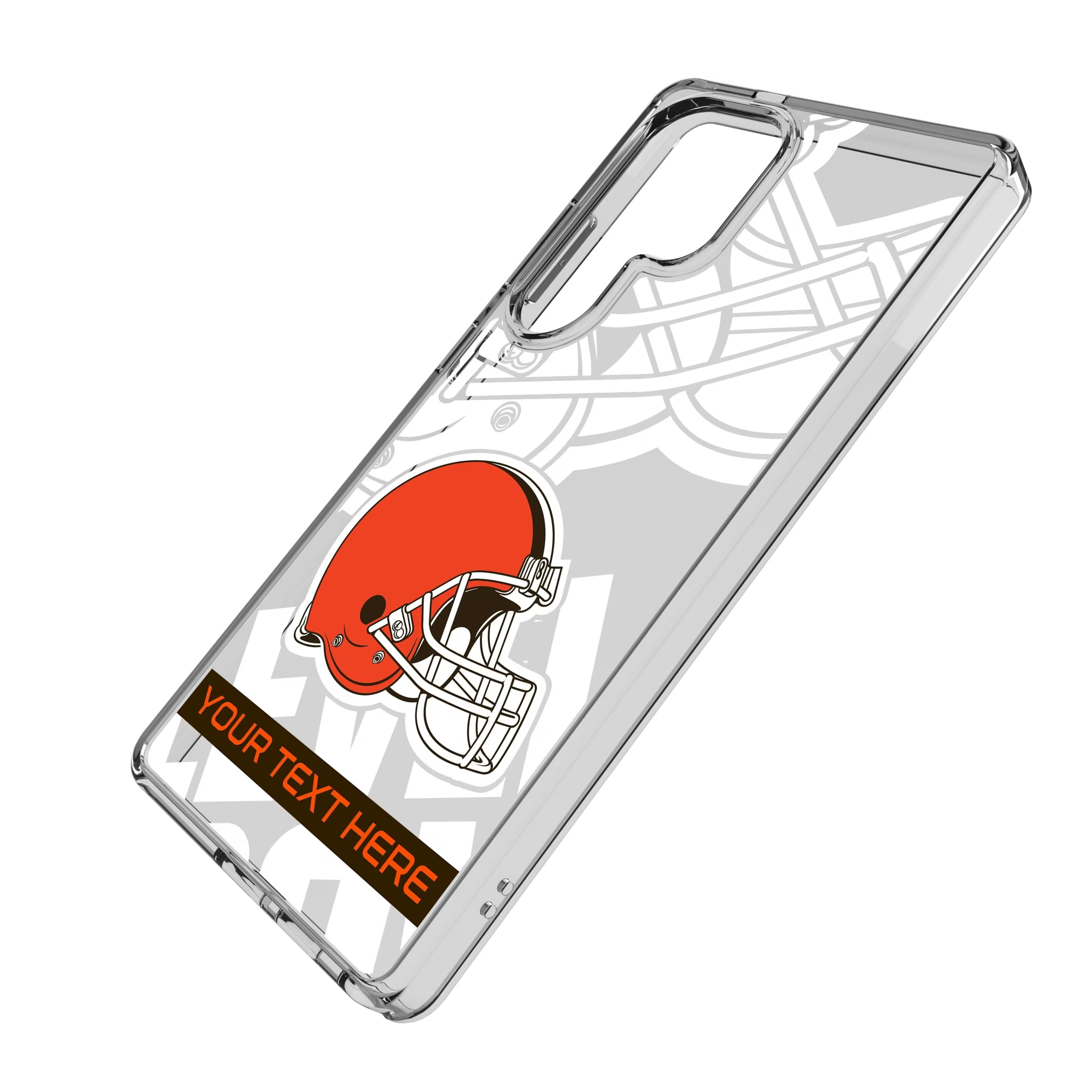 Cleveland Browns Personalized Tilt Galaxy Clear Phone Case for Samsung Galaxy - Isometric View