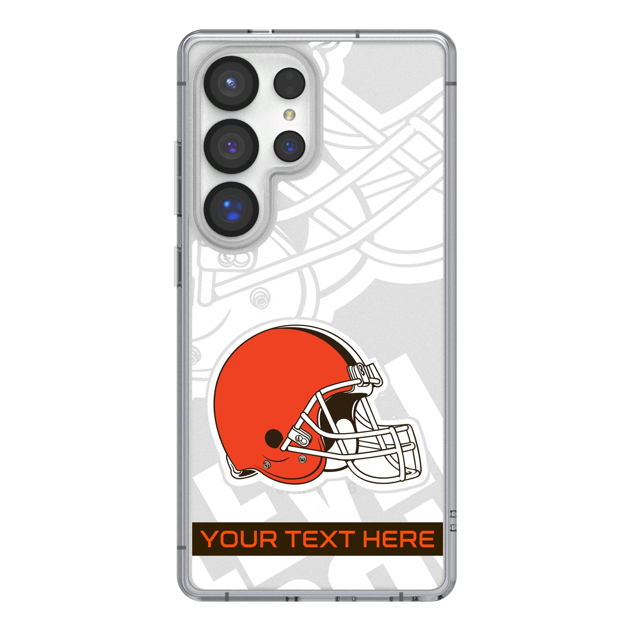 Cleveland Browns Personalized Tilt Galaxy Clear Phone Case for Samsung Galaxy