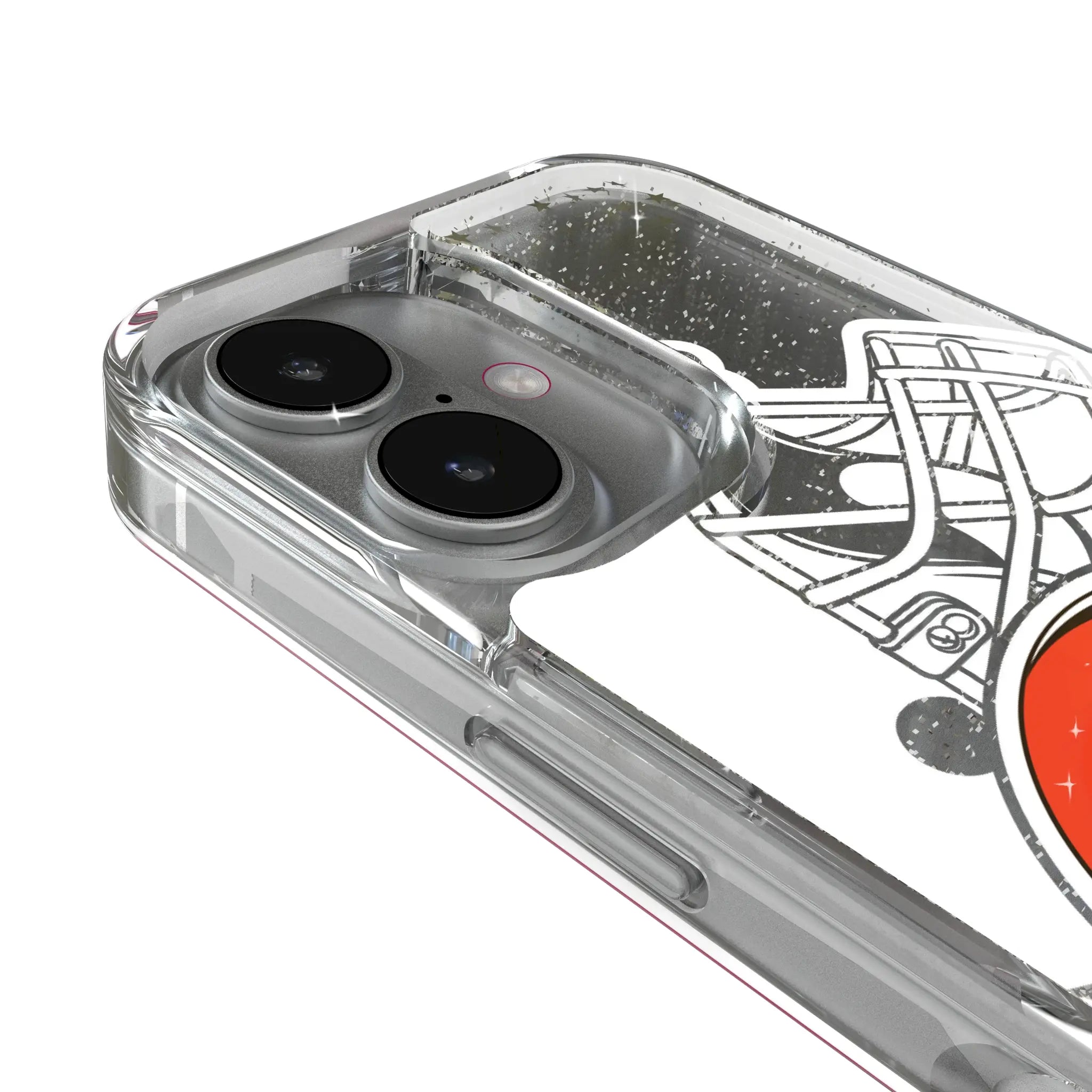 Cleveland Browns Personalized Tilt iPhone Glitter Phone Case for Apple iPhone - Detail