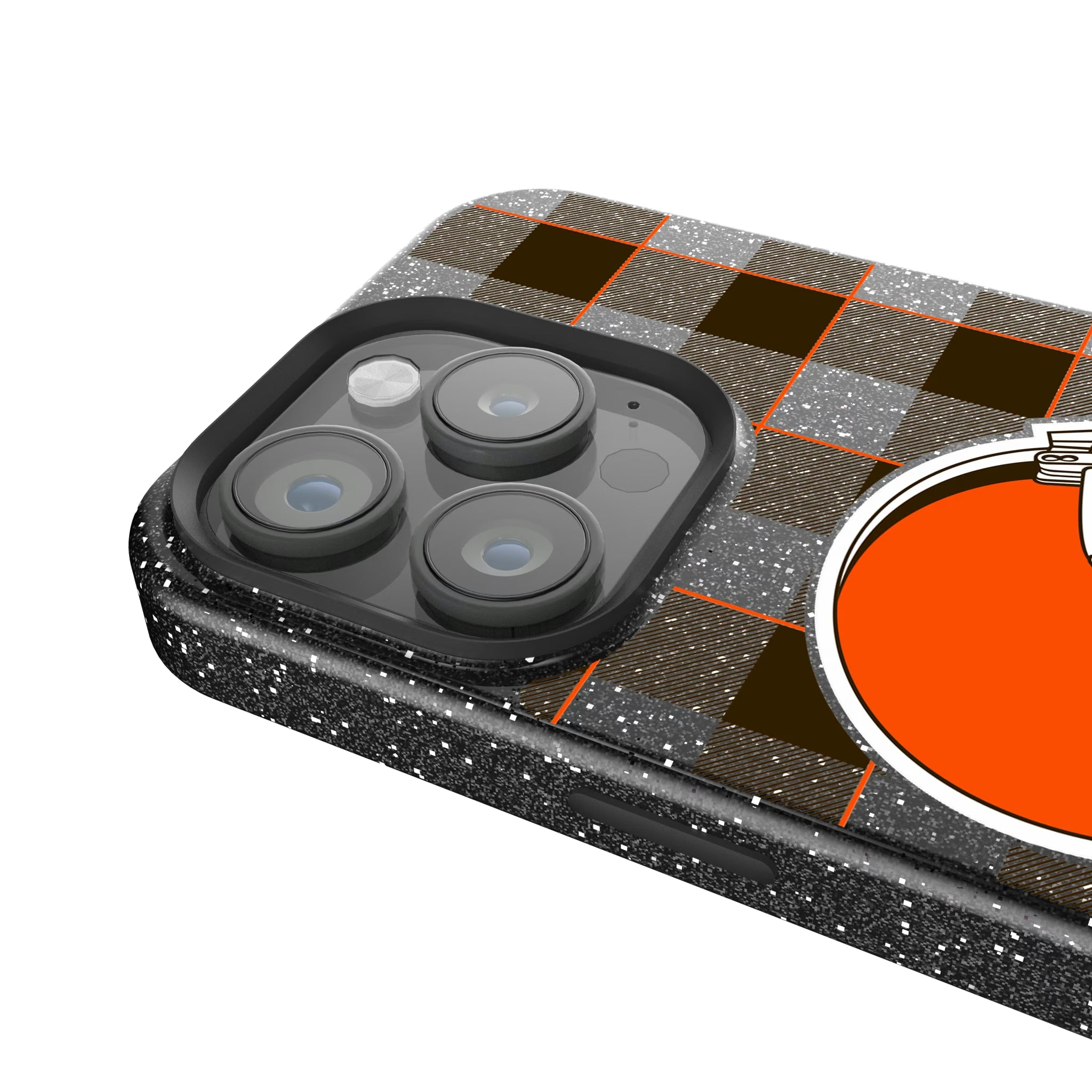 Cleveland Browns Plaid iPhone Bling Phone Case for Apple iPhone - Detail