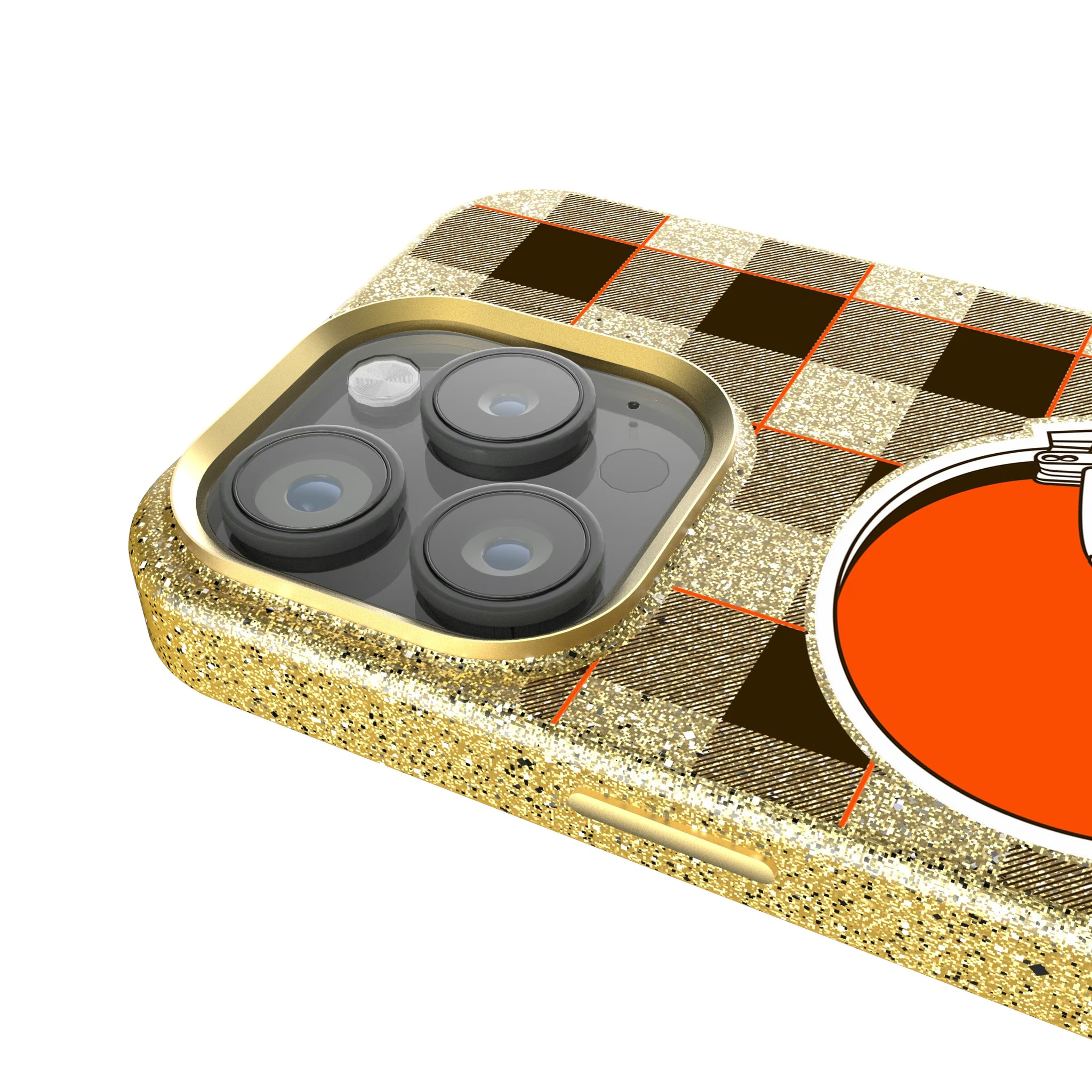 Cleveland Browns Plaid iPhone Bling Phone Case for Apple iPhone - Detail