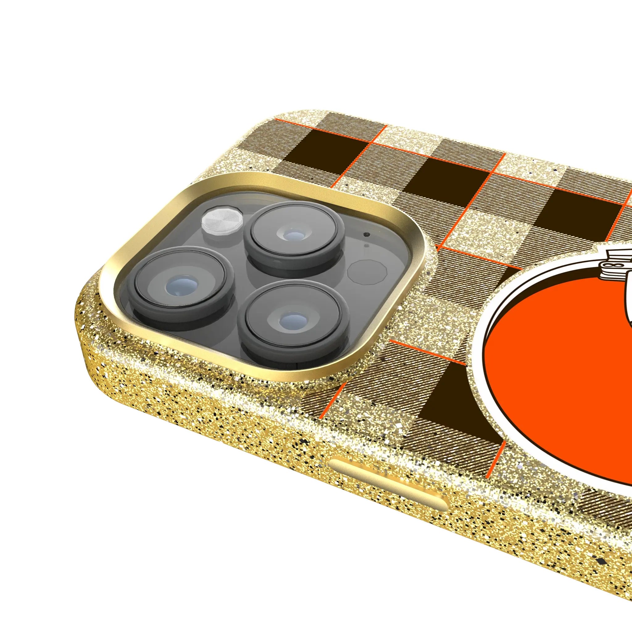 Cleveland Browns Plaid iPhone Bling Phone Case for Apple iPhone - Detail