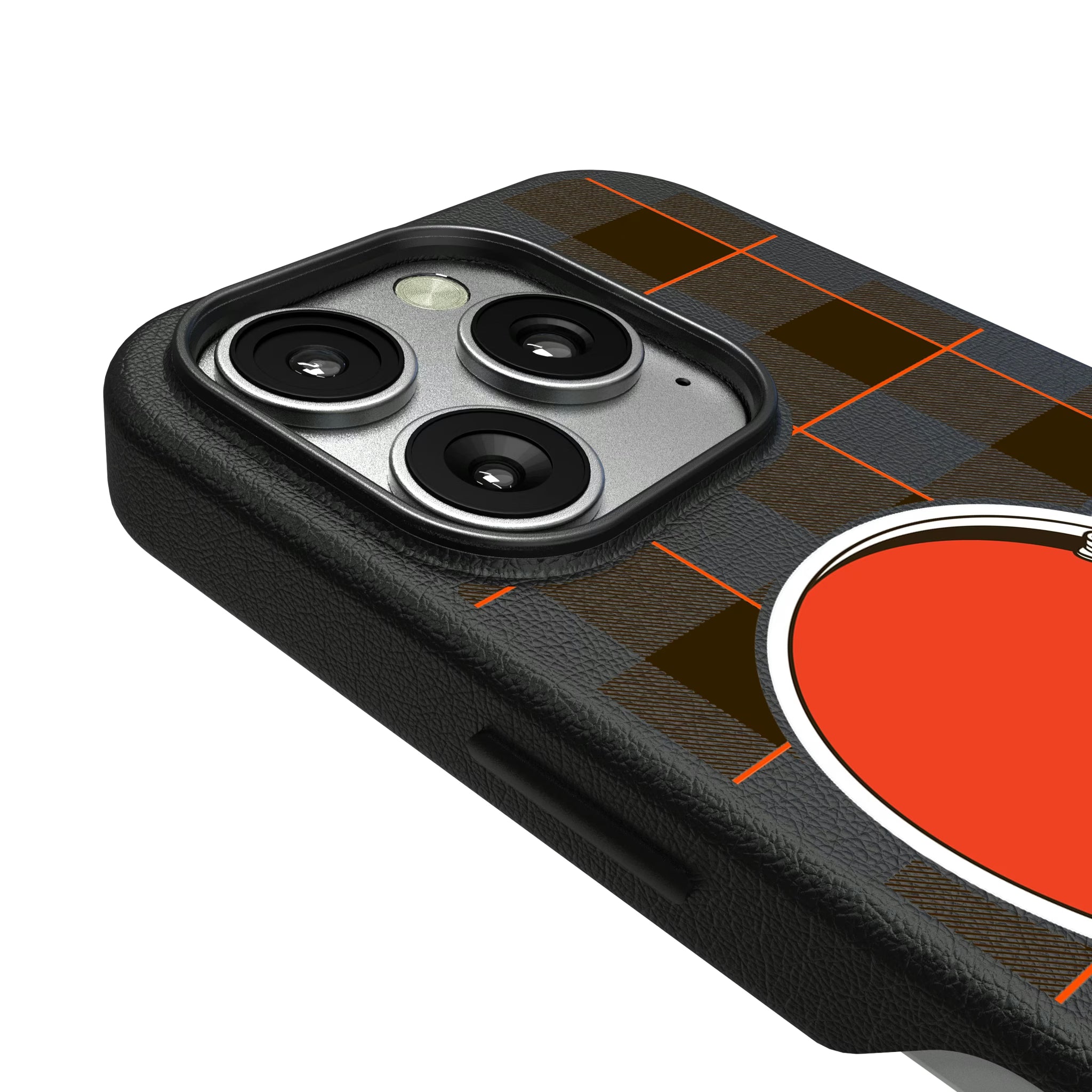 Cleveland Browns Plaid iPhone MagSafe Compatible Phone Case for Apple iPhone - Detail