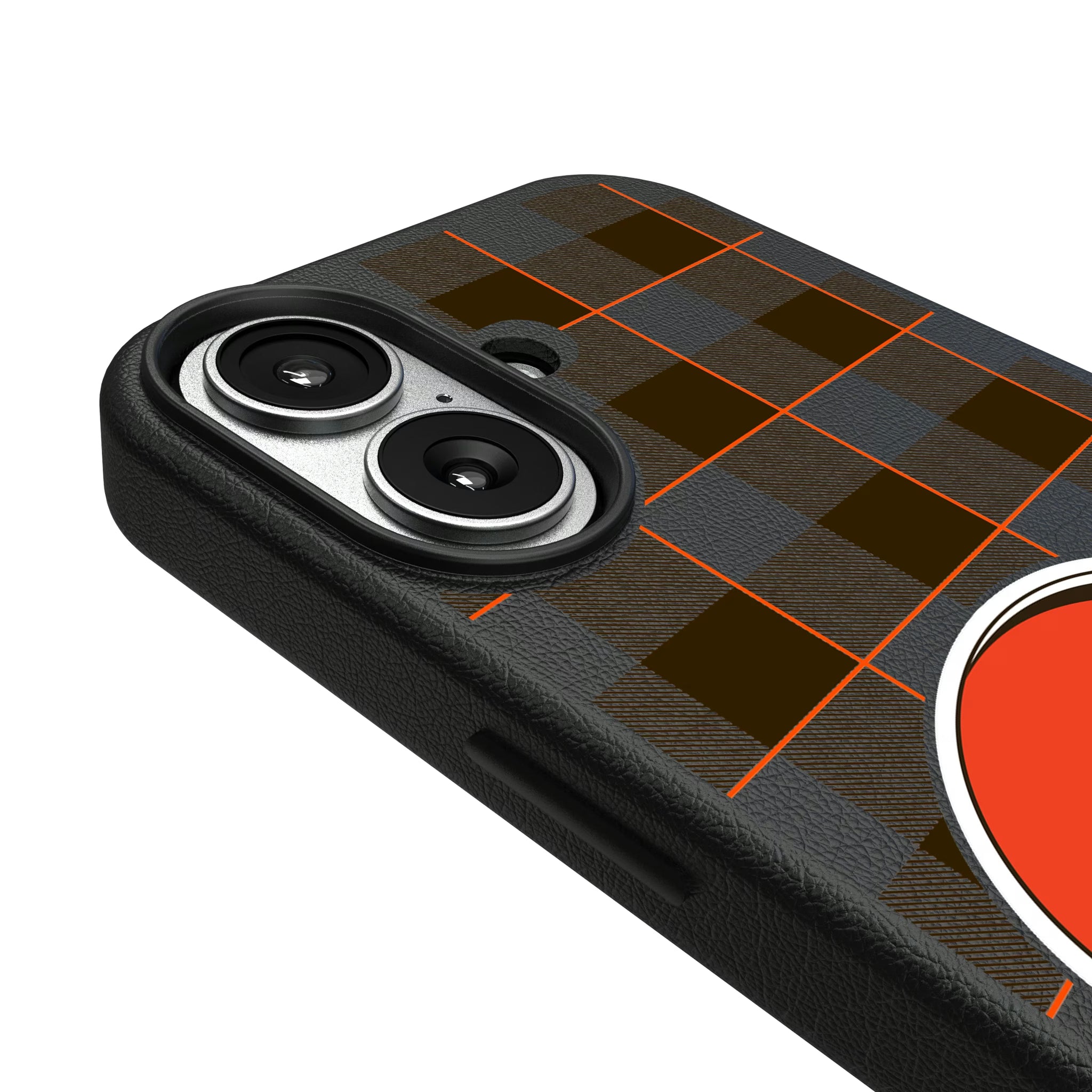 Cleveland Browns Plaid iPhone MagSafe Compatible Phone Case for Apple iPhone - Detail#Device_iPhone 17