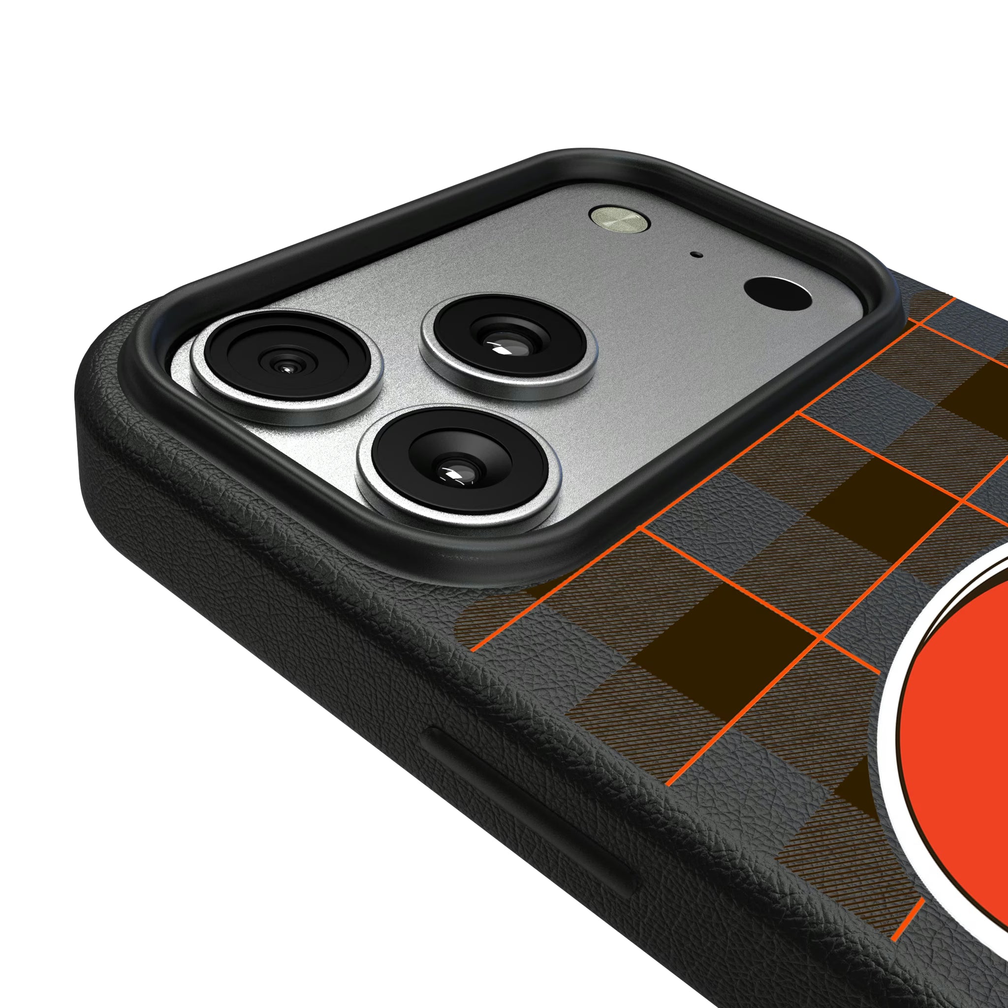 Cleveland Browns Plaid iPhone MagSafe Compatible Phone Case for Apple iPhone - Detail#Device_iPhone 17 Pro Max