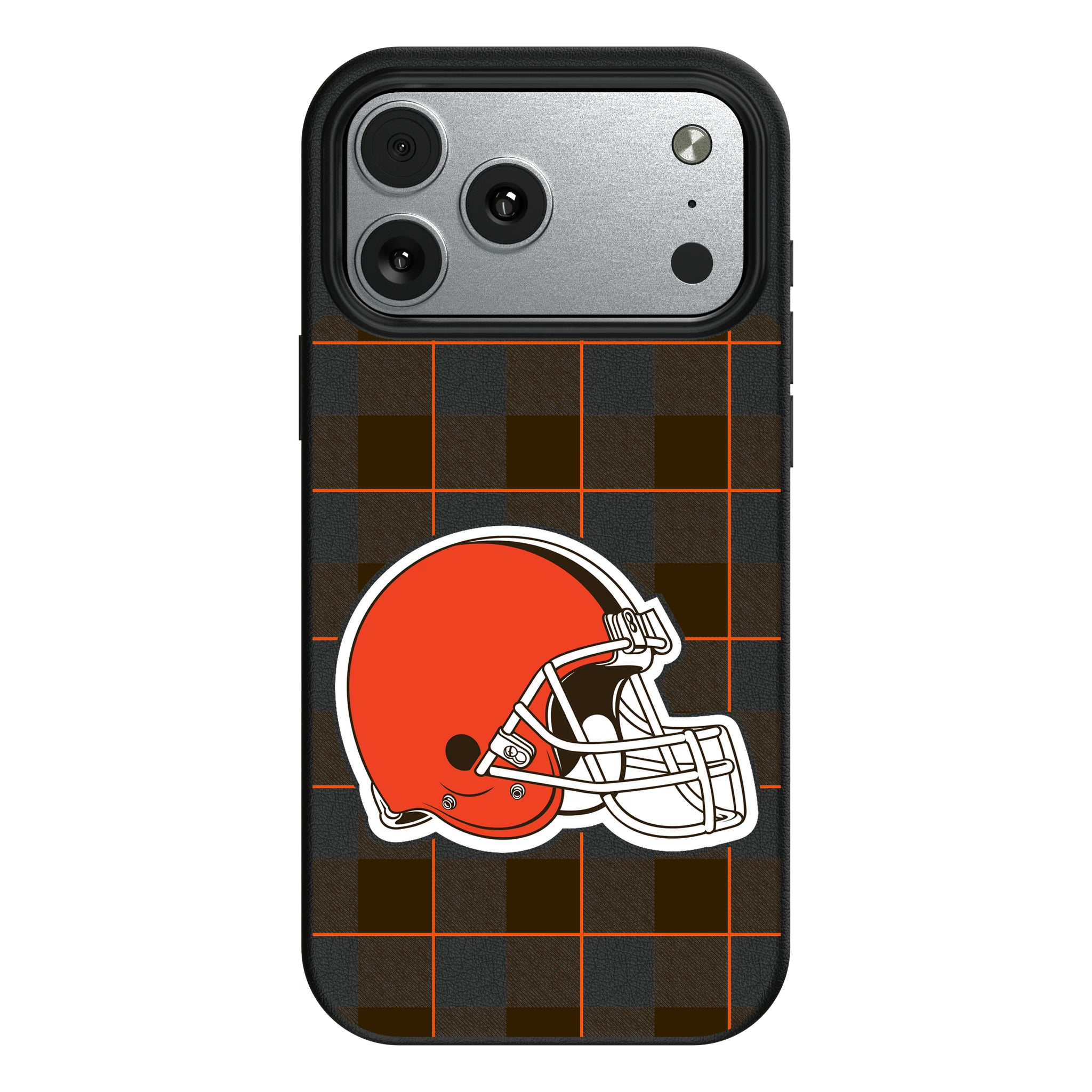 Cleveland Browns Plaid iPhone MagSafe Compatible Phone Case for Apple iPhone#Device_iPhone 17 Pro Max