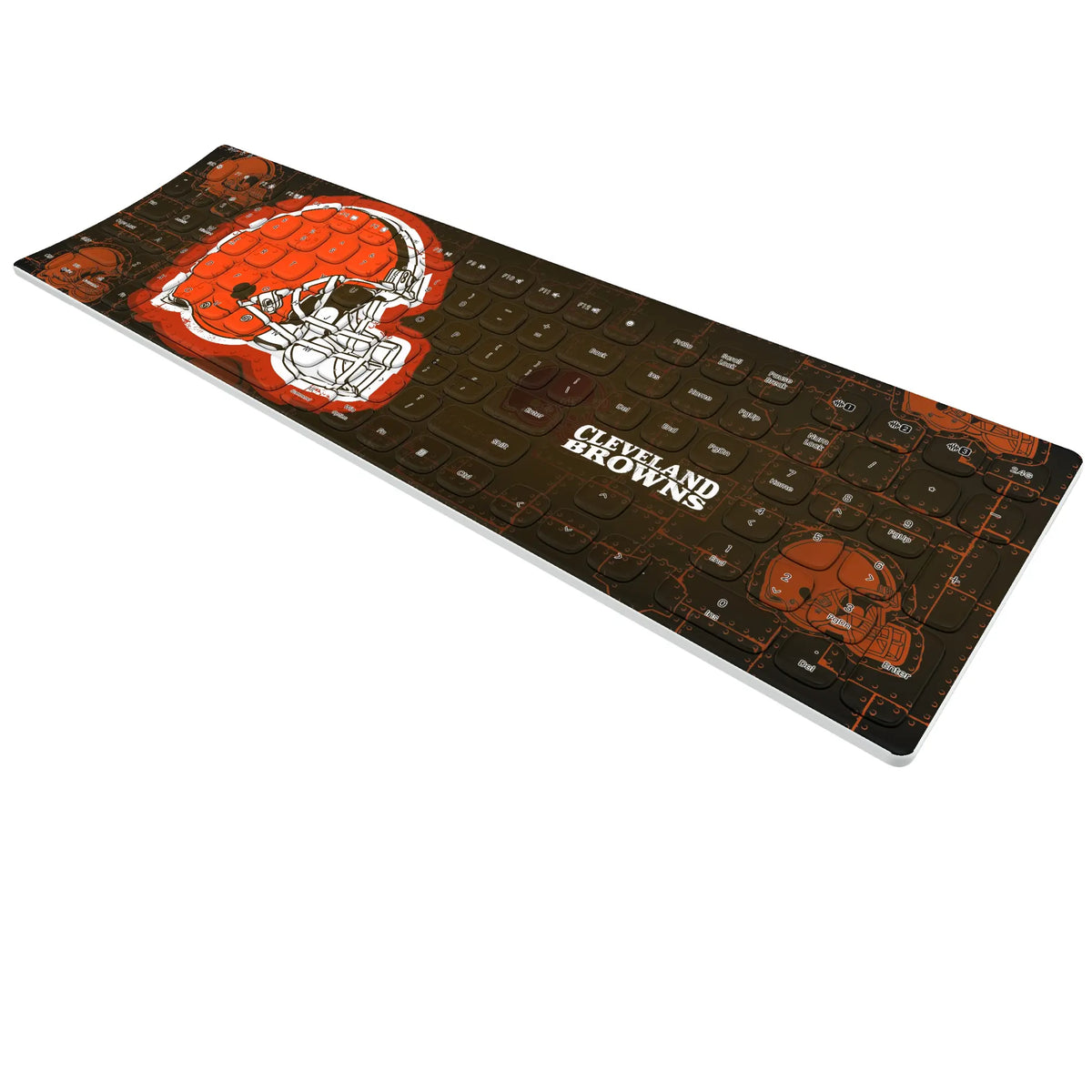 Cleveland Browns Rivet KKB605 Curved Wireless Keyboard - Isometric View