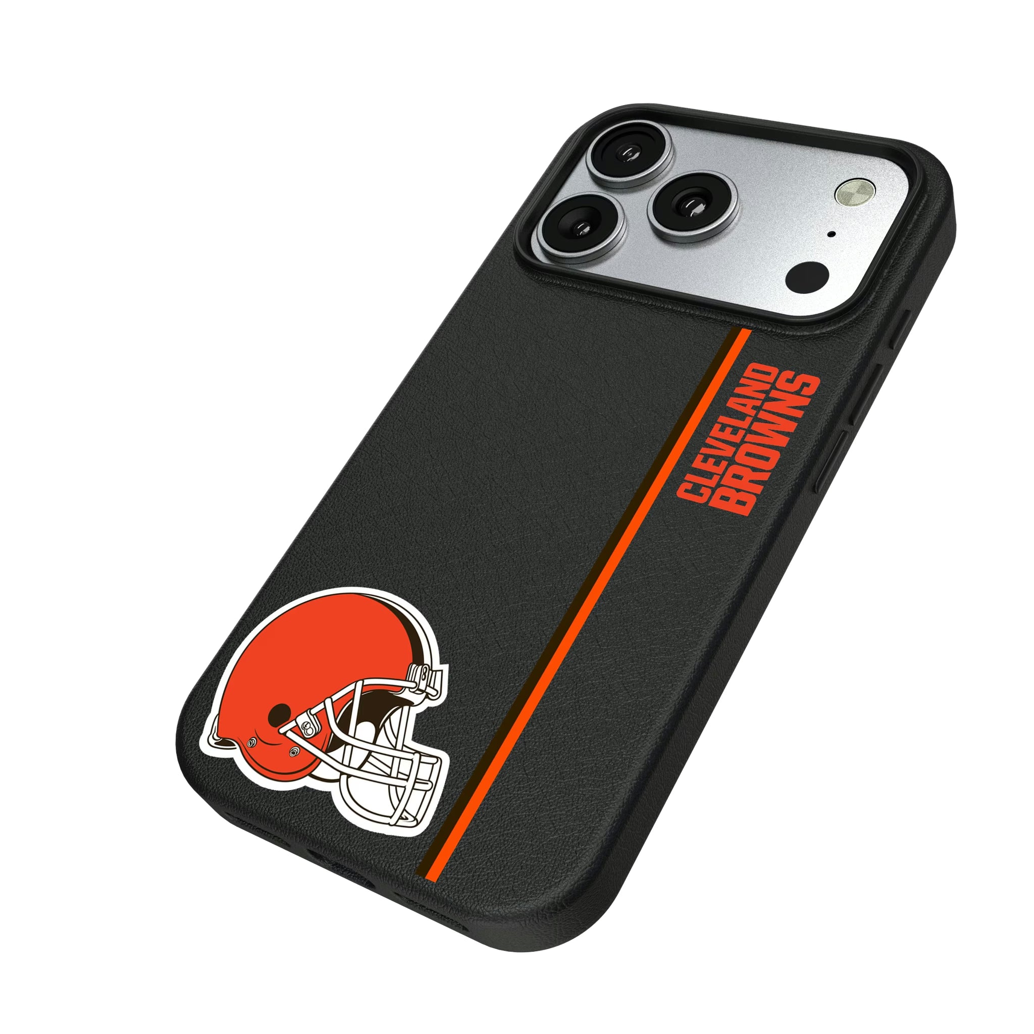 Cleveland Browns Sidebar iPhone MagSafe Compatible Phone Case for Apple iPhone - Isometric View#Device_iPhone 17 Pro