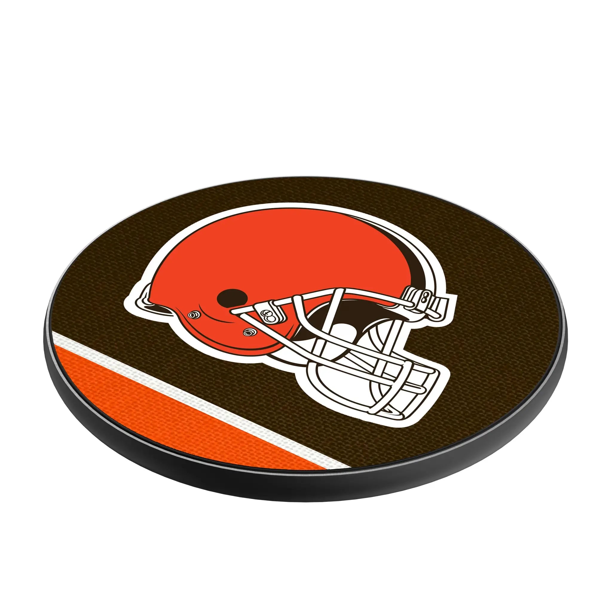 Cleveland Browns Stripe 15-Watt Wireless Charger - Isometric View