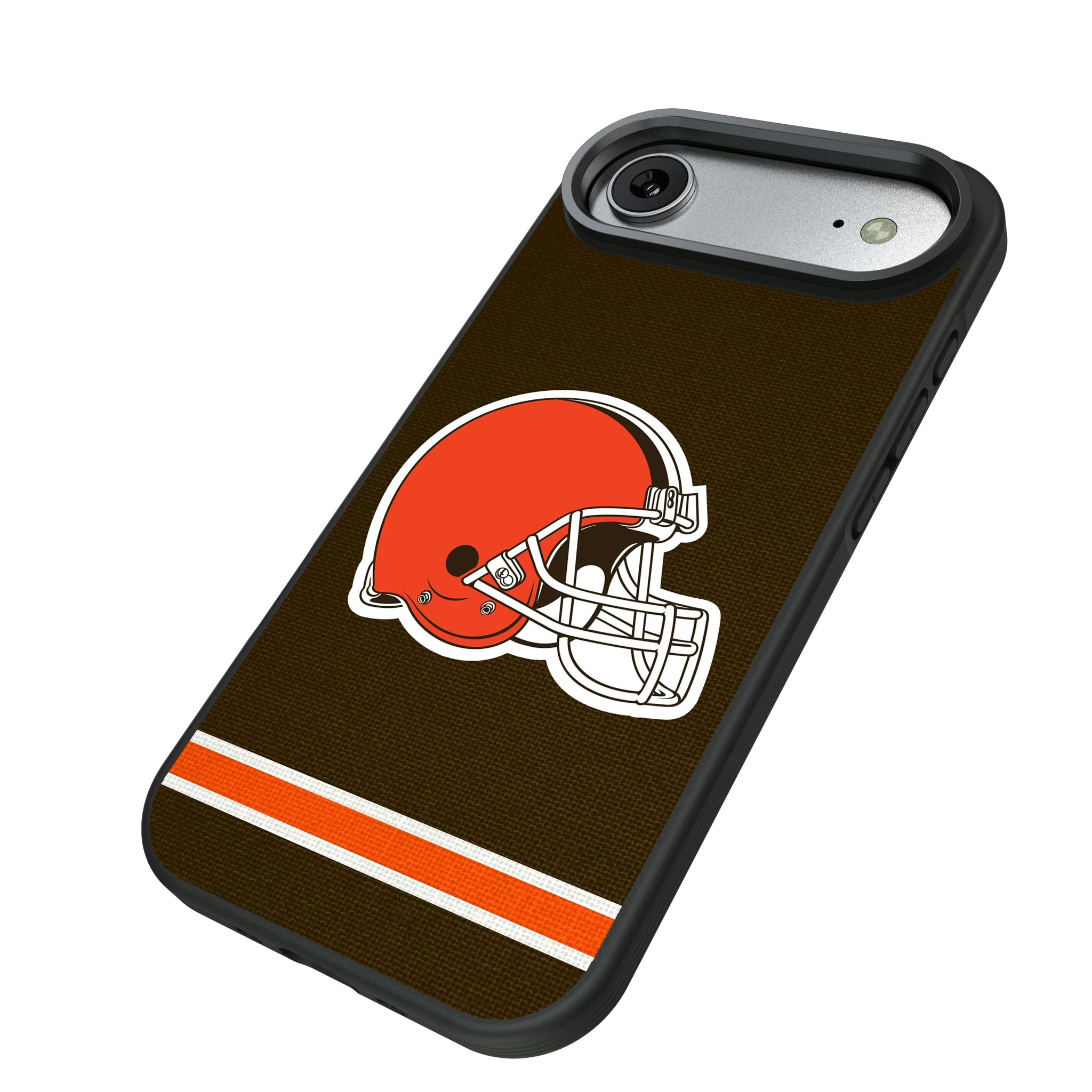 Cleveland Browns Stripe iPhone Bump Phone Case for Apple iPhone - Isometric View#Device_iPhone Air