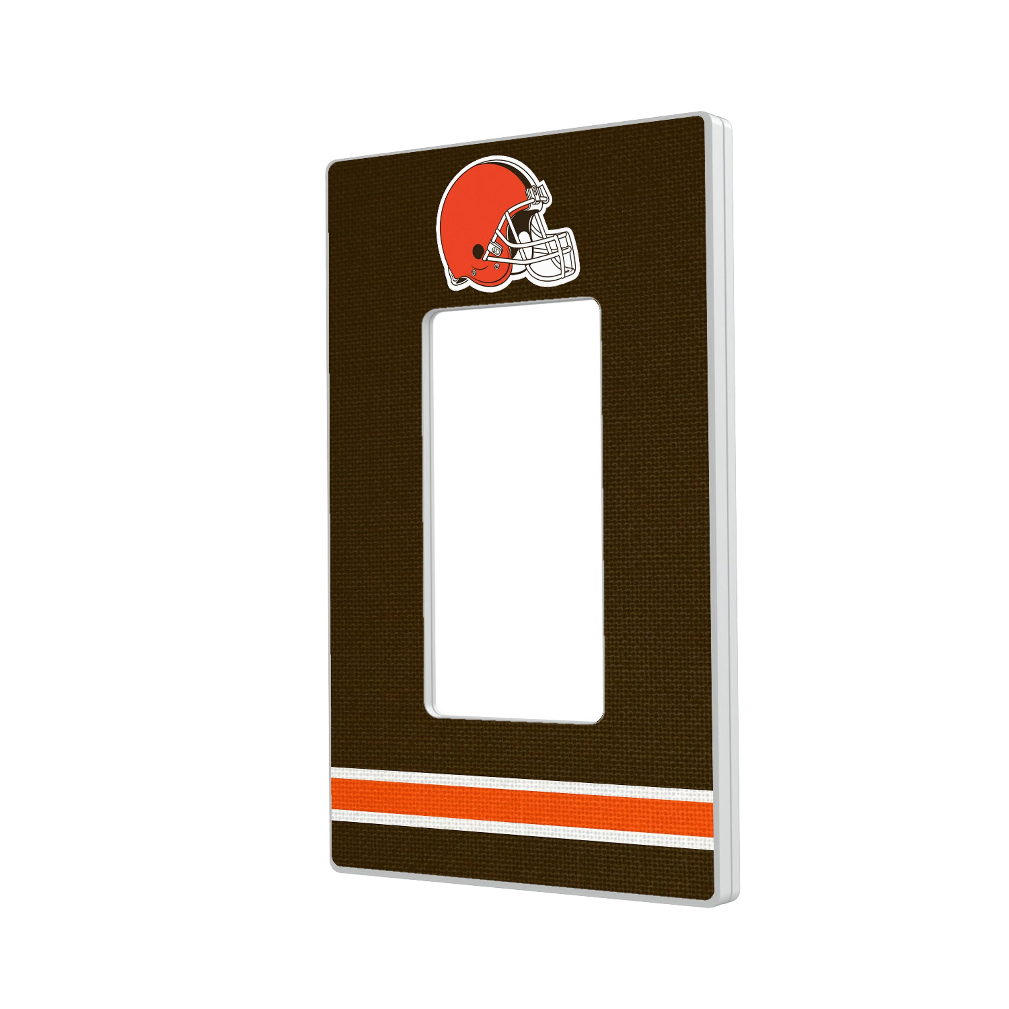 Cleveland Browns Stripe Hidden-Screw Light Switch Plate#Style_Single Rocker