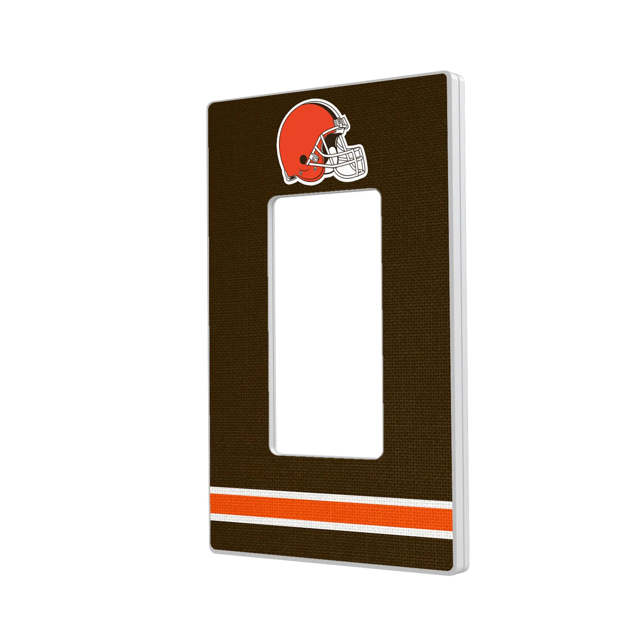 Cleveland Browns Stripe Hidden-Screw Light Switch Plate#Style_Single Rocker