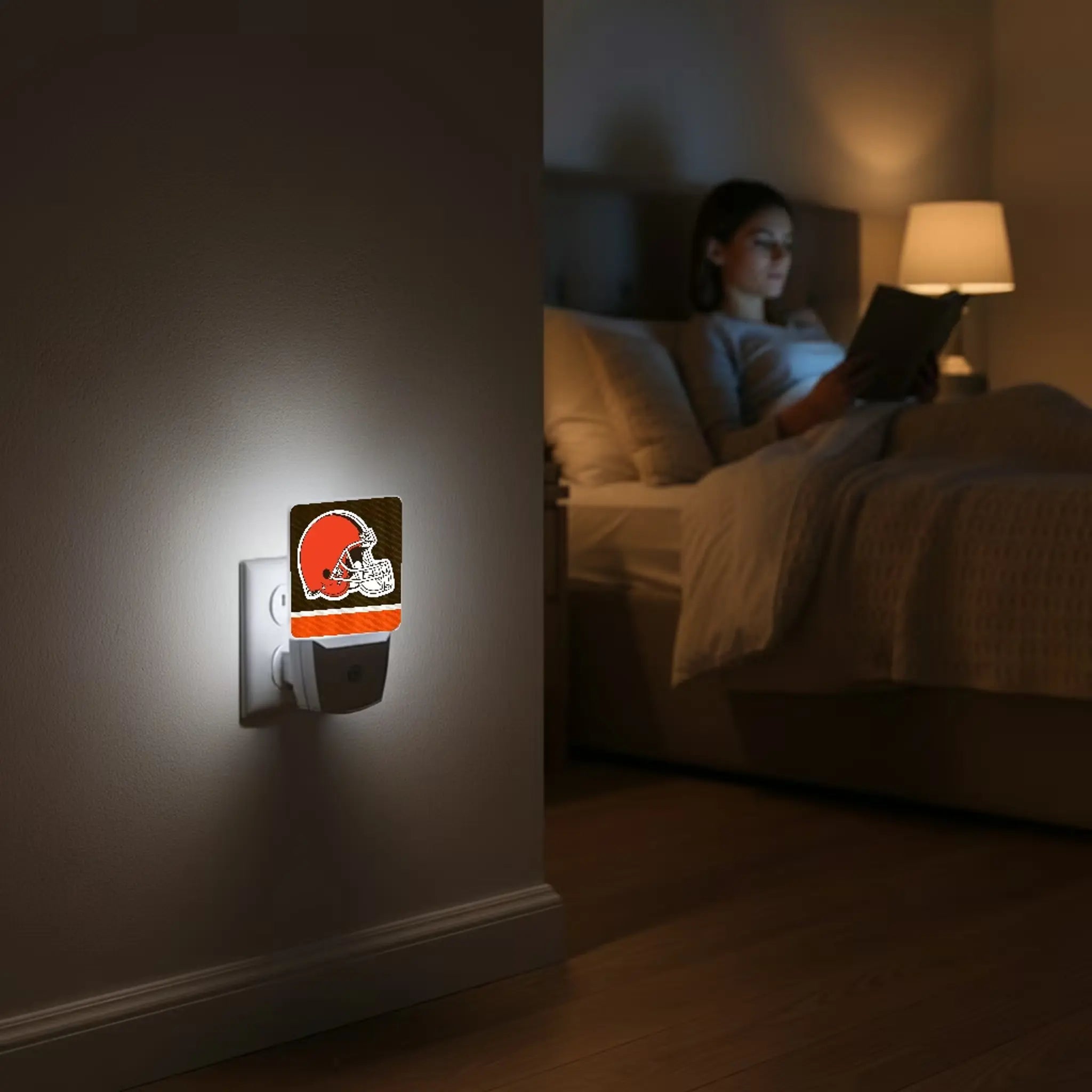 Cleveland Browns Stripe Night Light 2-Pack - Lifestyle