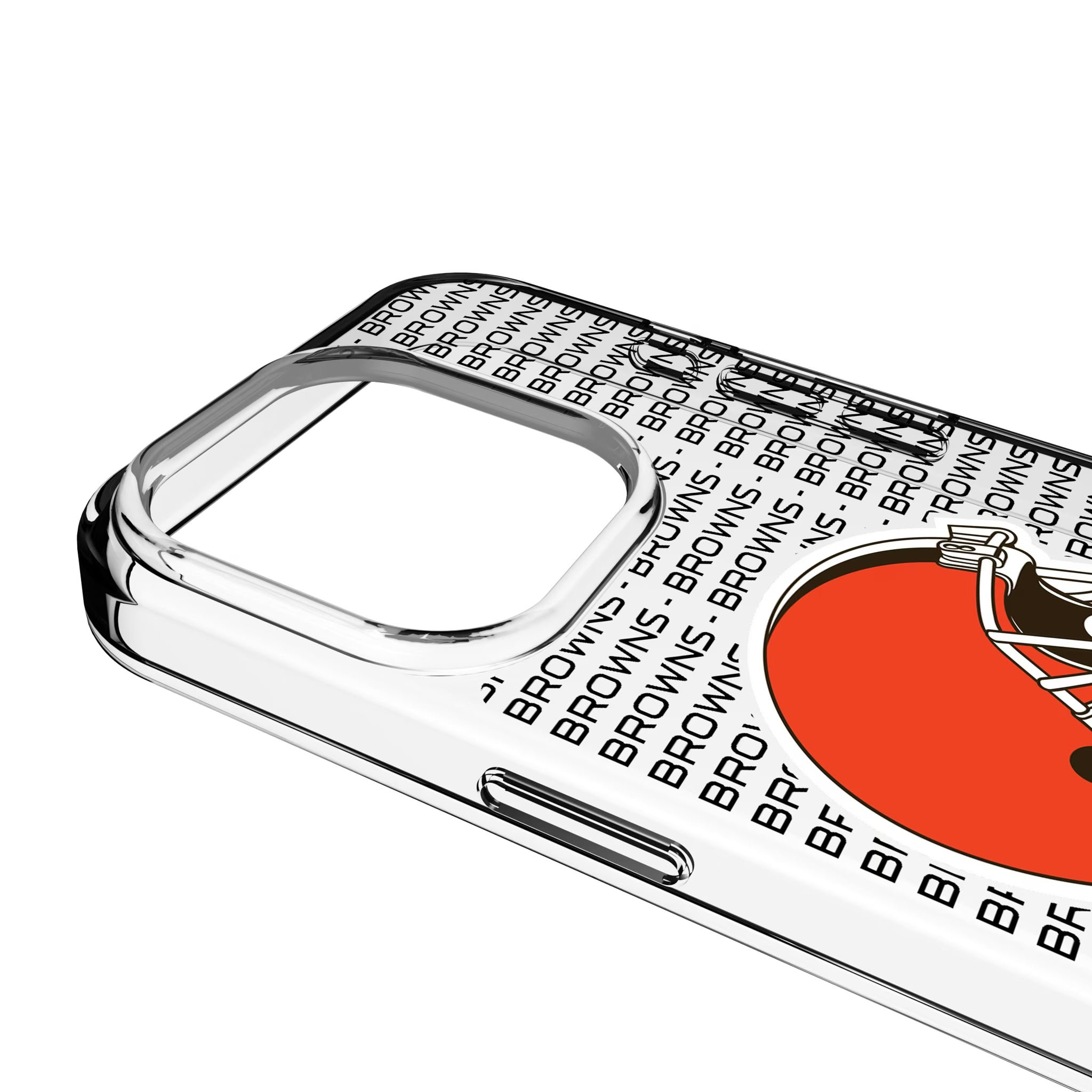Cleveland Browns Text Backdrop iPhone Clear Phone Case for Apple iPhone - Detail