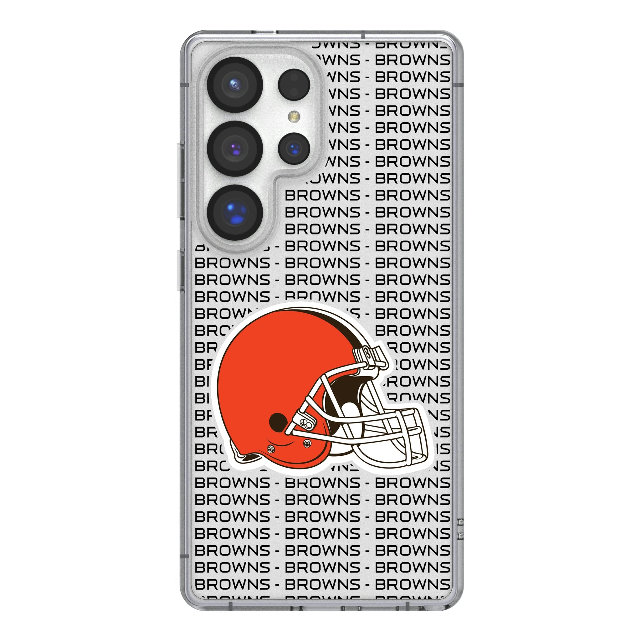 Cleveland Browns Text Backdrop Galaxy Clear Phone Case for Samsung Galaxy