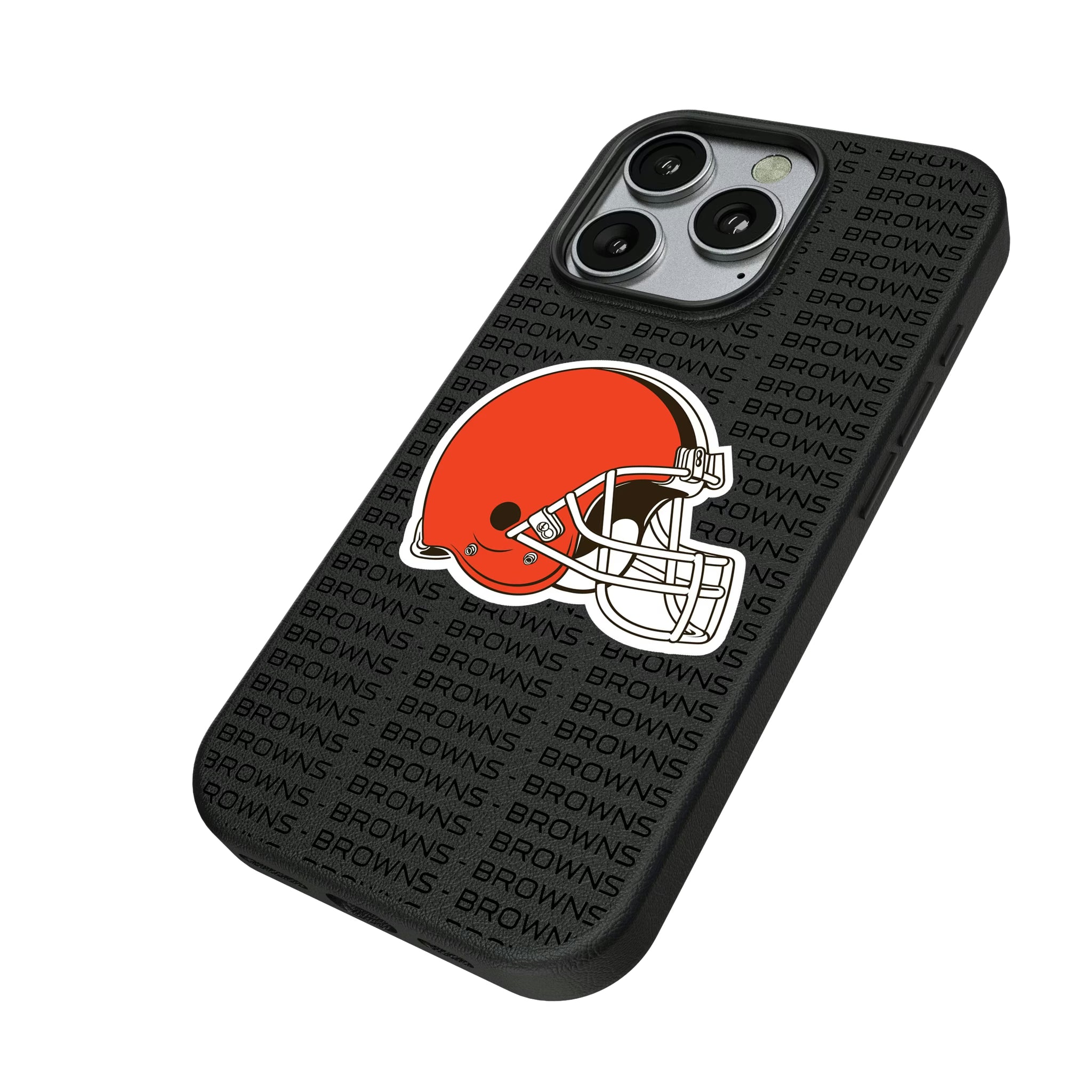 Cleveland Browns Text Backdrop iPhone MagSafe Compatible Phone Case for Apple iPhone - Lifestyle