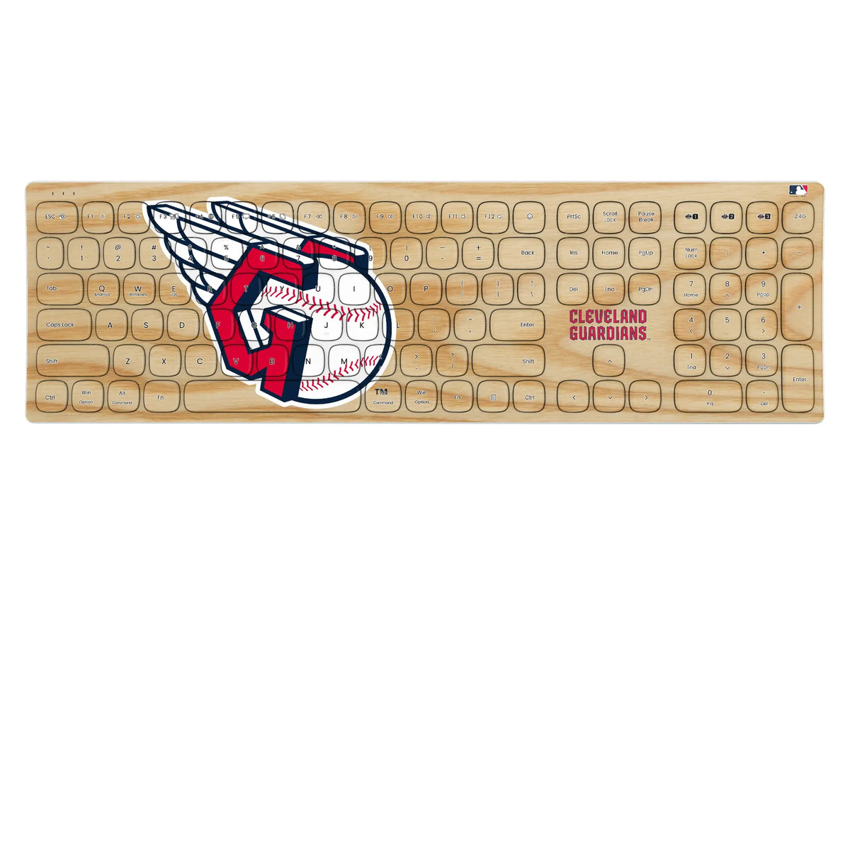 Cleveland Guardians Baseball Bat KKB605 Curved Wireless Keyboard