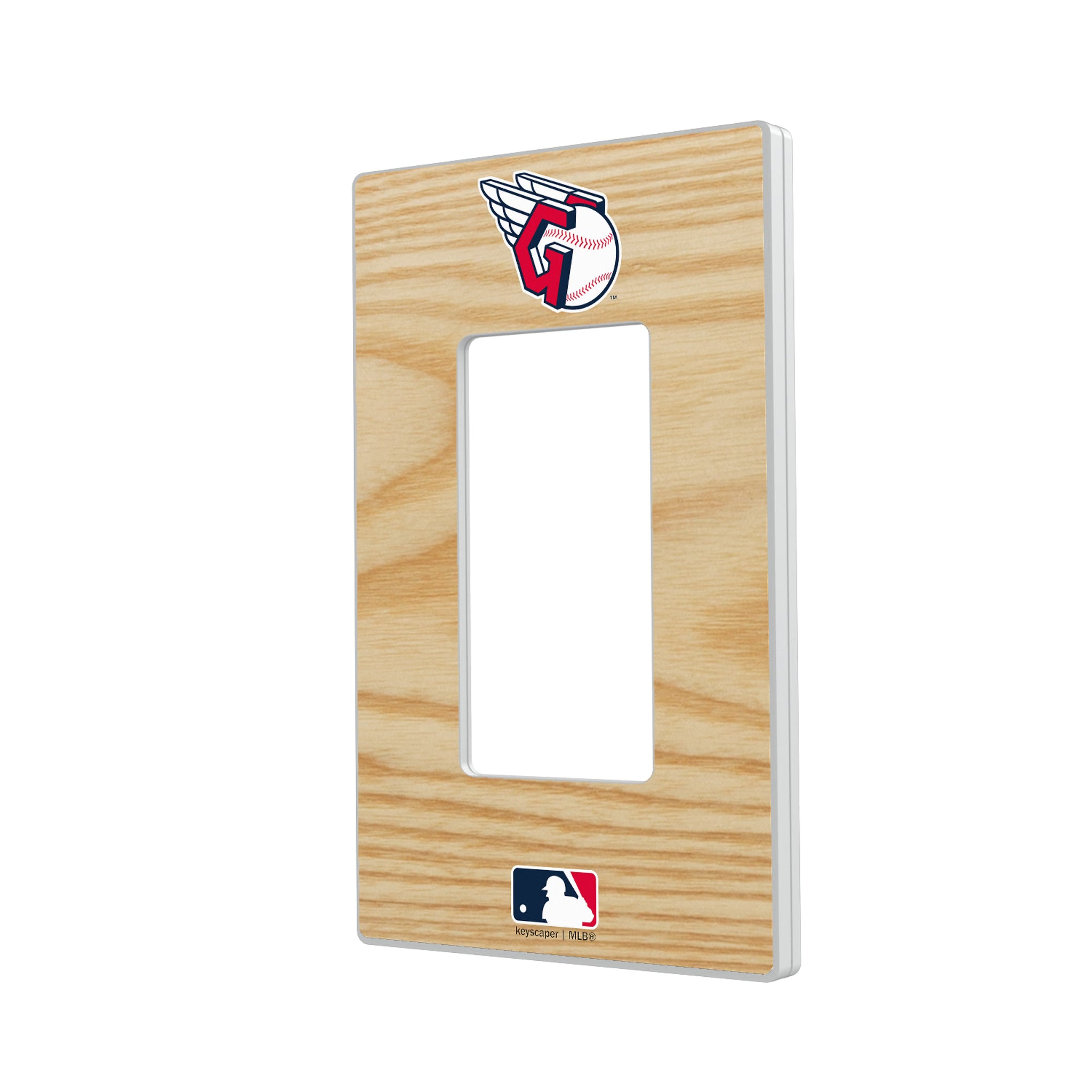 Cleveland Guardians Baseball Bat Hidden-Screw Light Switch Plate#Style_Single Rocker