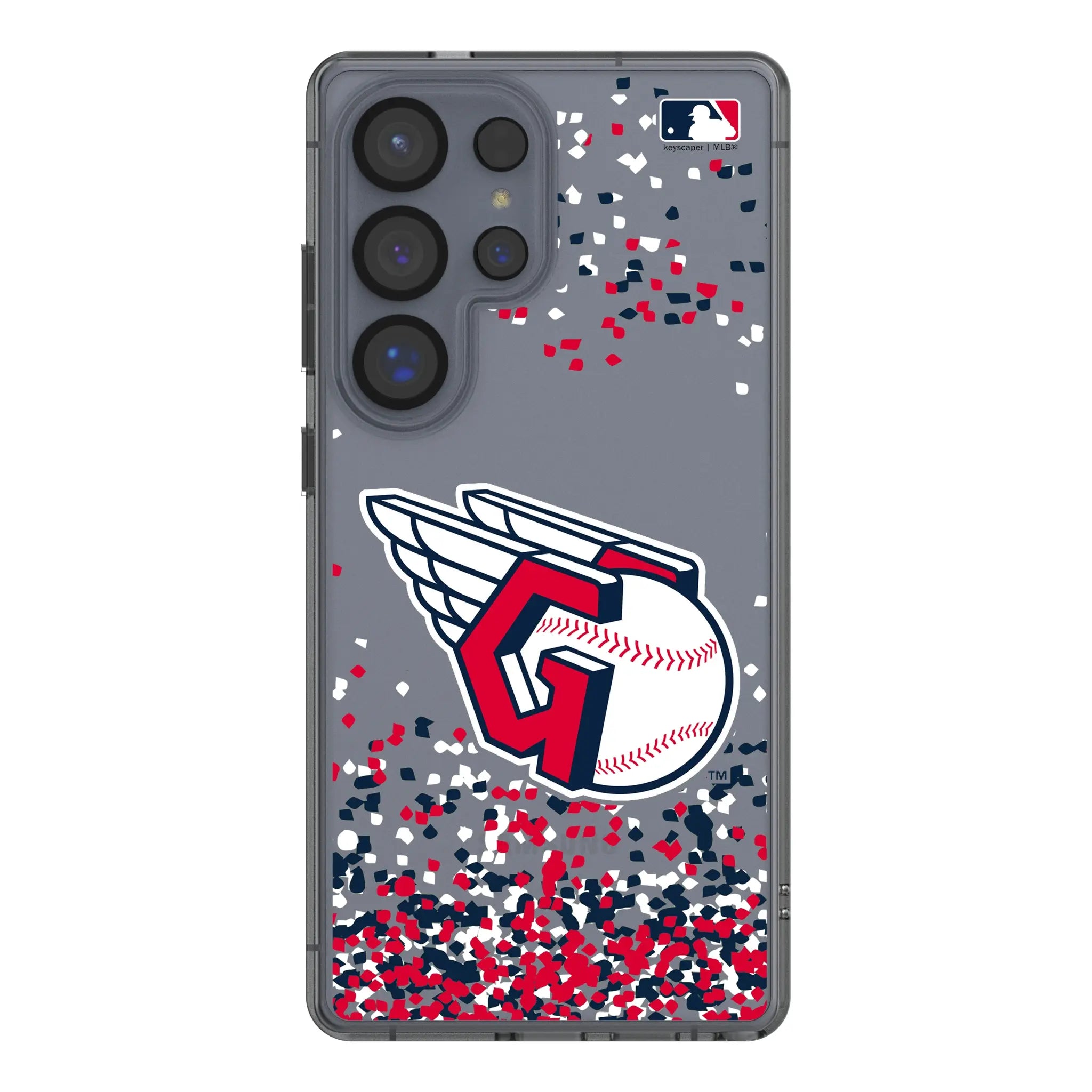 Cleveland Guardians Confetti Galaxy Clear Phone Case for Samsung Galaxy#Device_Galaxy S25 Ultra