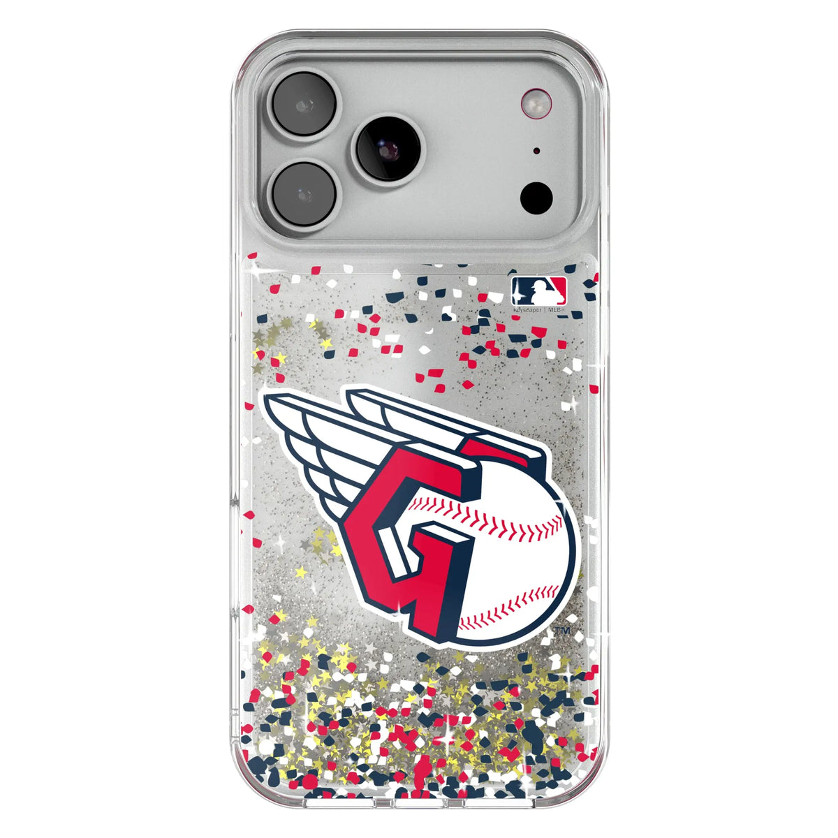 Cleveland Guardians Confetti Glitter Phone Case for Apple iPhone