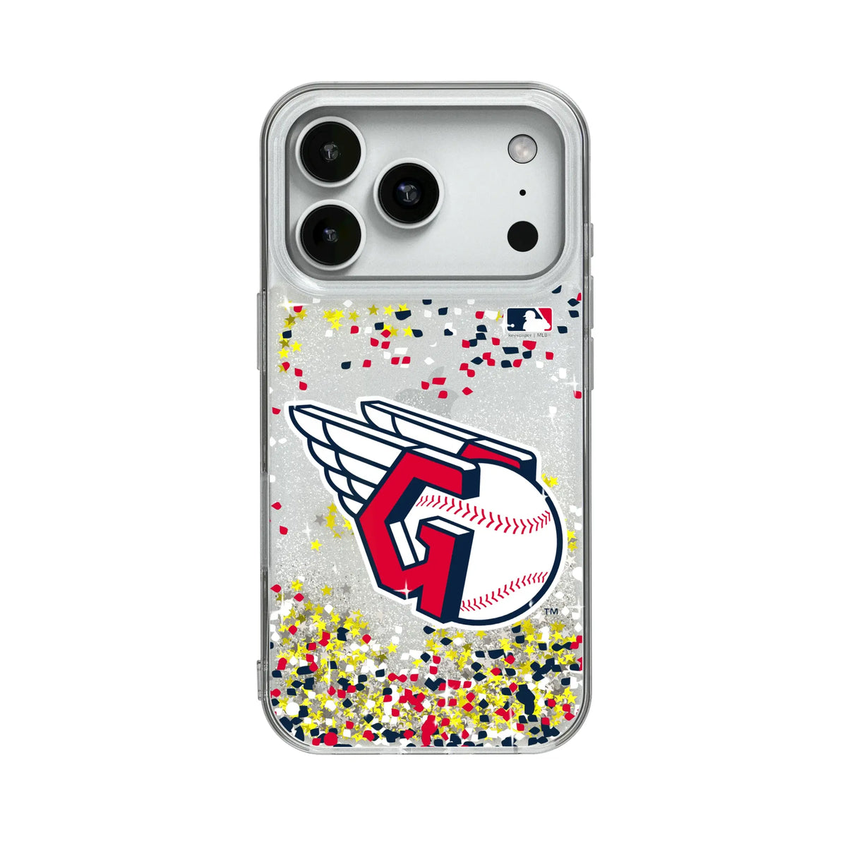Cleveland Guardians Confetti Glitter Phone Case for Apple iPhone