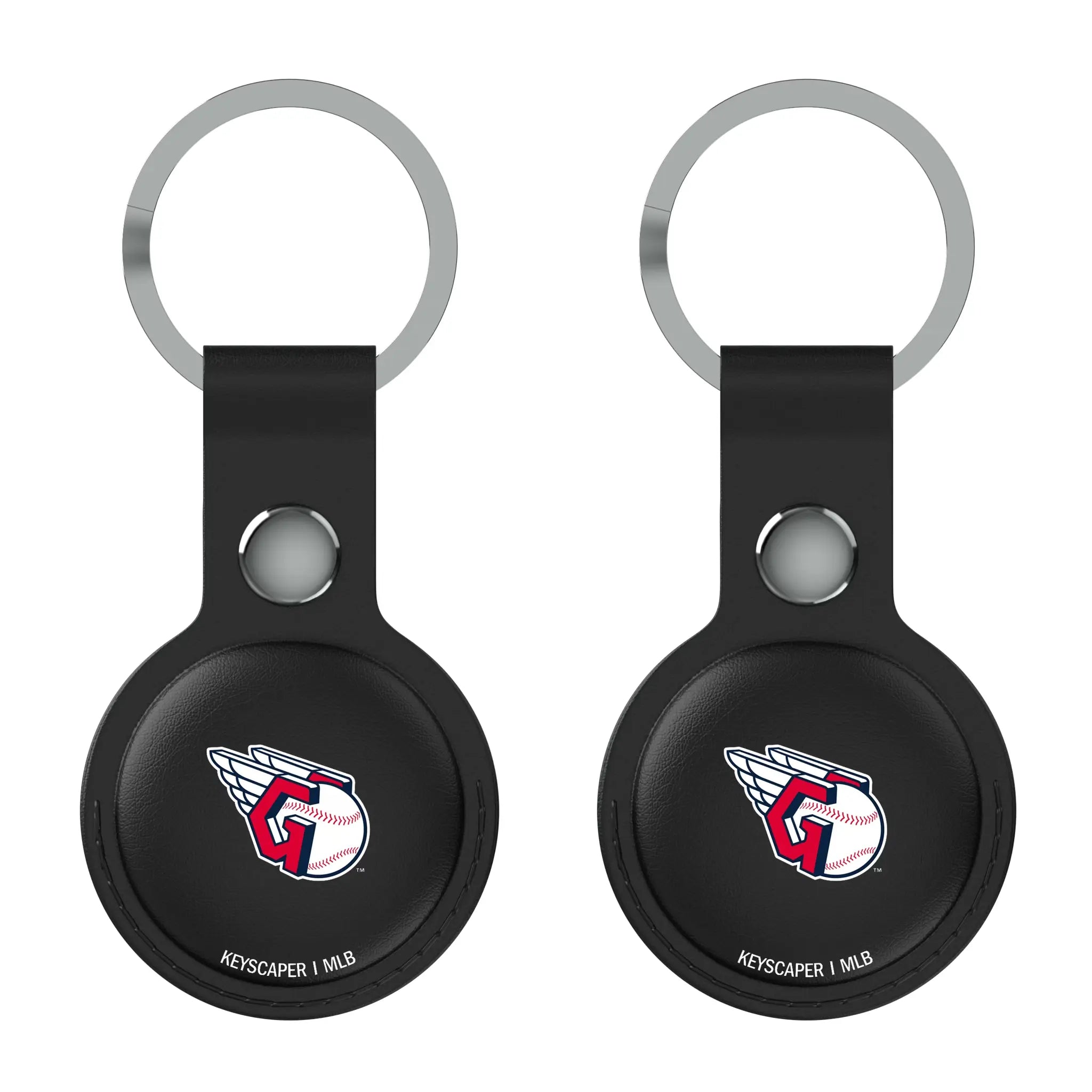 Cleveland Guardians Insignia AirTag Black Airtag Holder 2-Pack