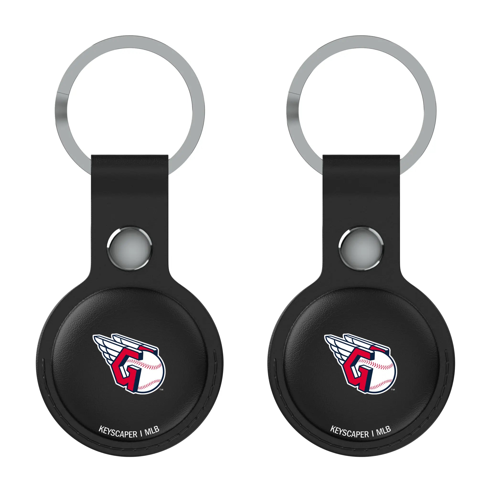 Cleveland Guardians Insignia AirTag Black Airtag Holder 2-Pack