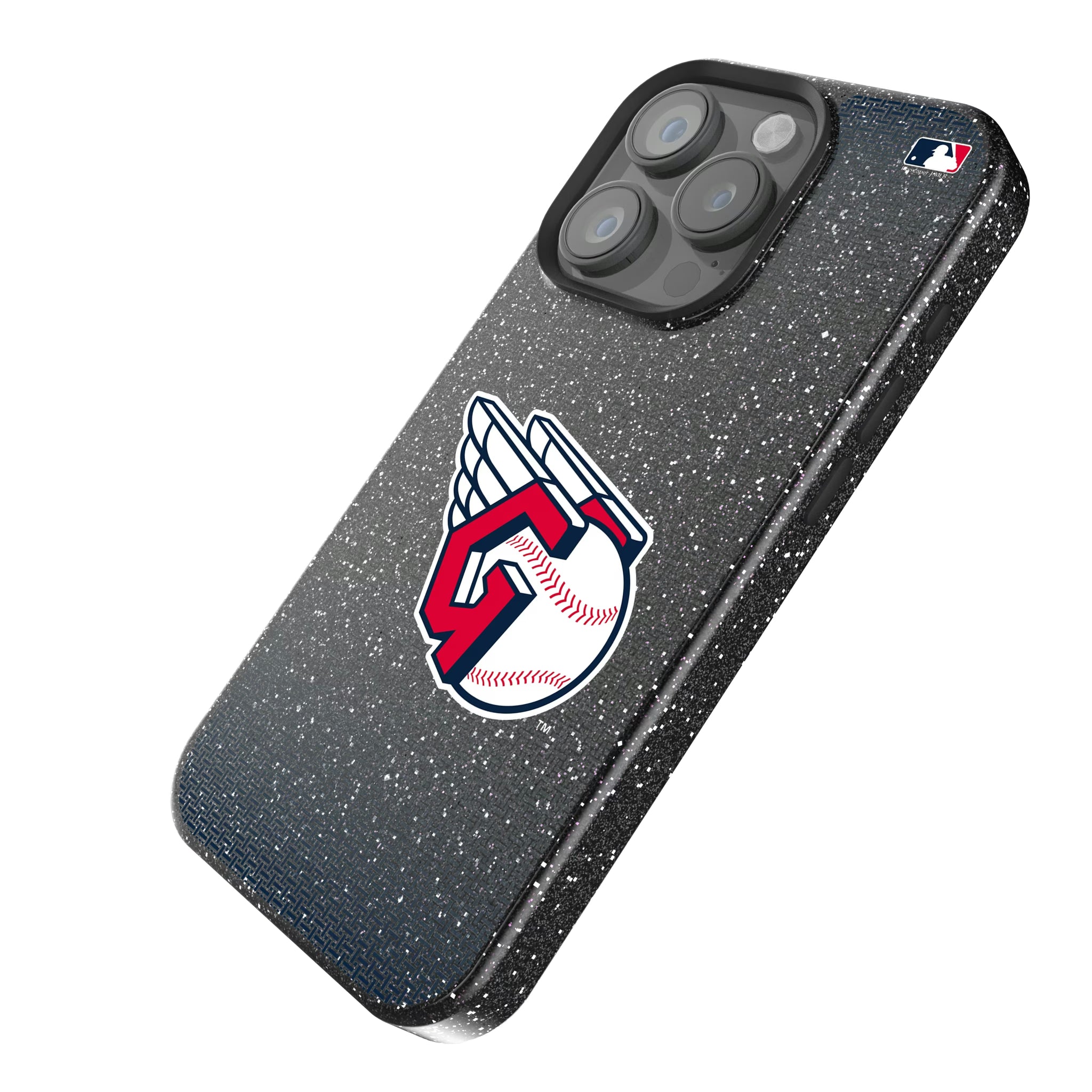 Cleveland Guardians Linen iPhone Bling Phone Case for Apple iPhone - Isometric View