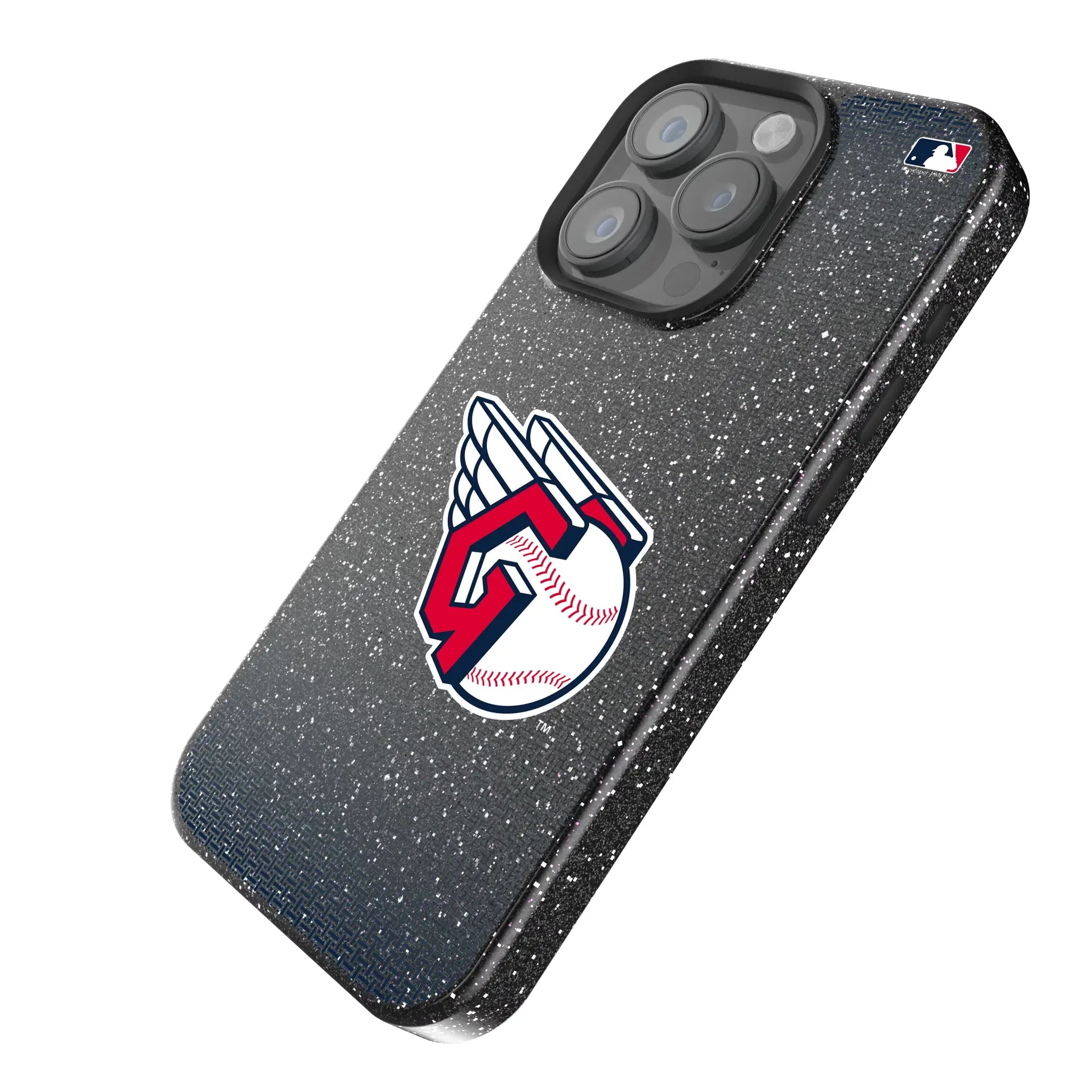 Cleveland Guardians Linen iPhone Bling Phone Case for Apple iPhone - Isometric View