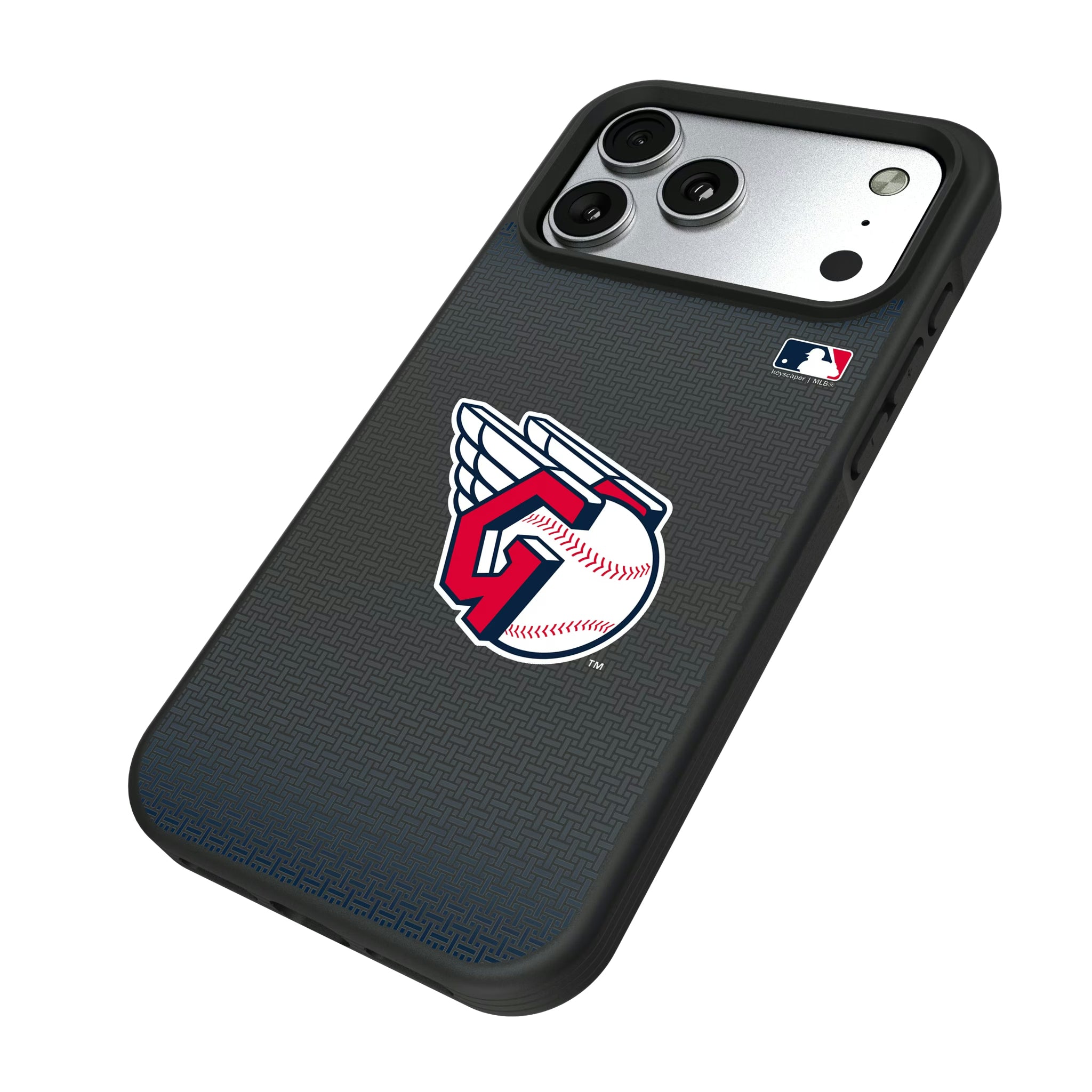 Cleveland Guardians Linen iPhone Bump Phone Case for Apple iPhone - Isometric View#Device_iPhone 17 Pro Max