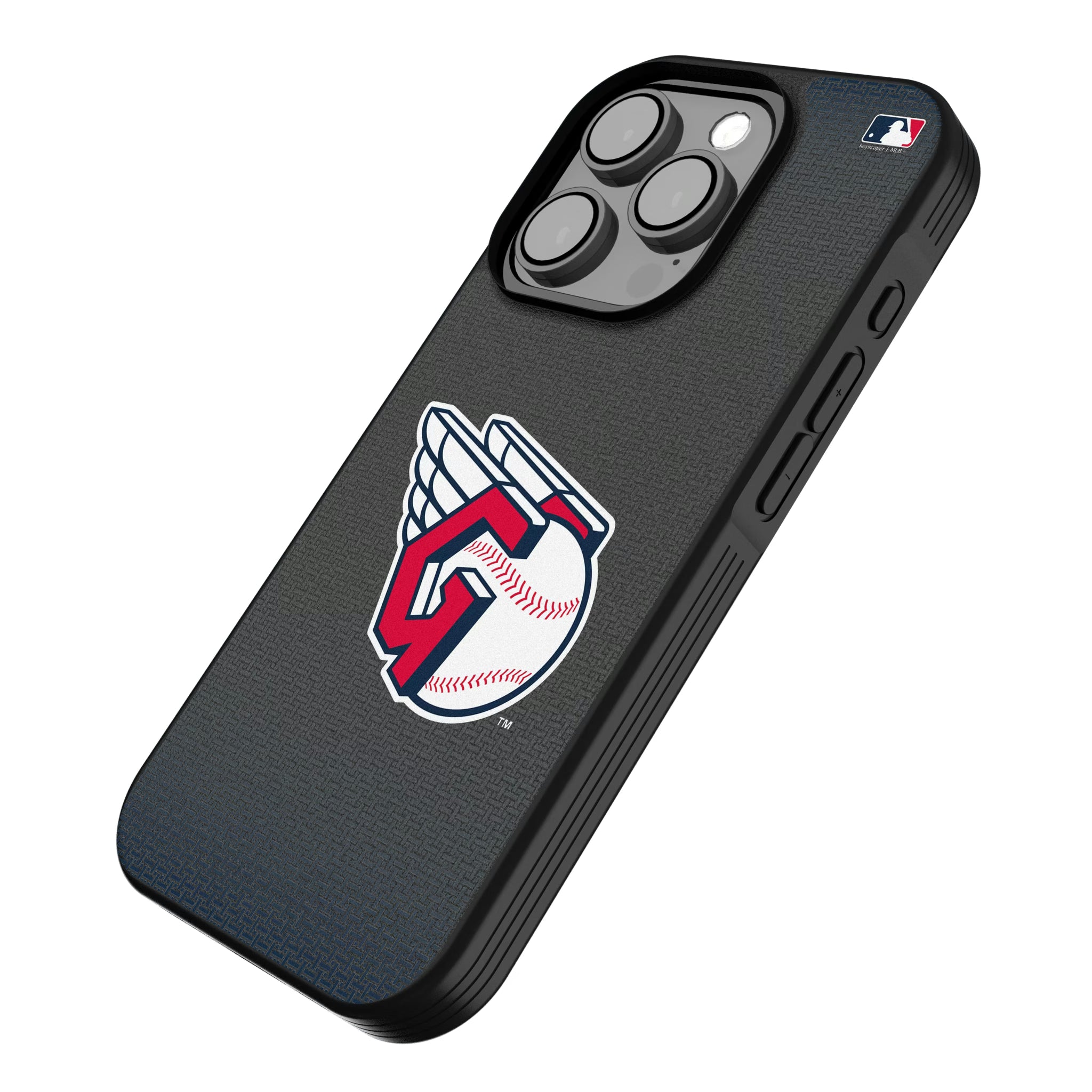 Cleveland Guardians Linen iPhone Bump Phone Case for Apple iPhone - Isometric View