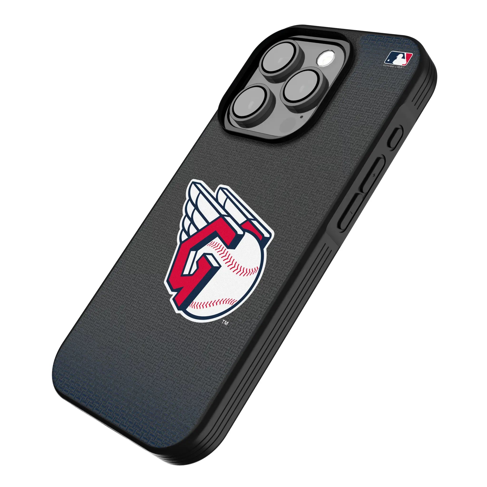 Cleveland Guardians Linen iPhone Bump Phone Case for Apple iPhone - Isometric View