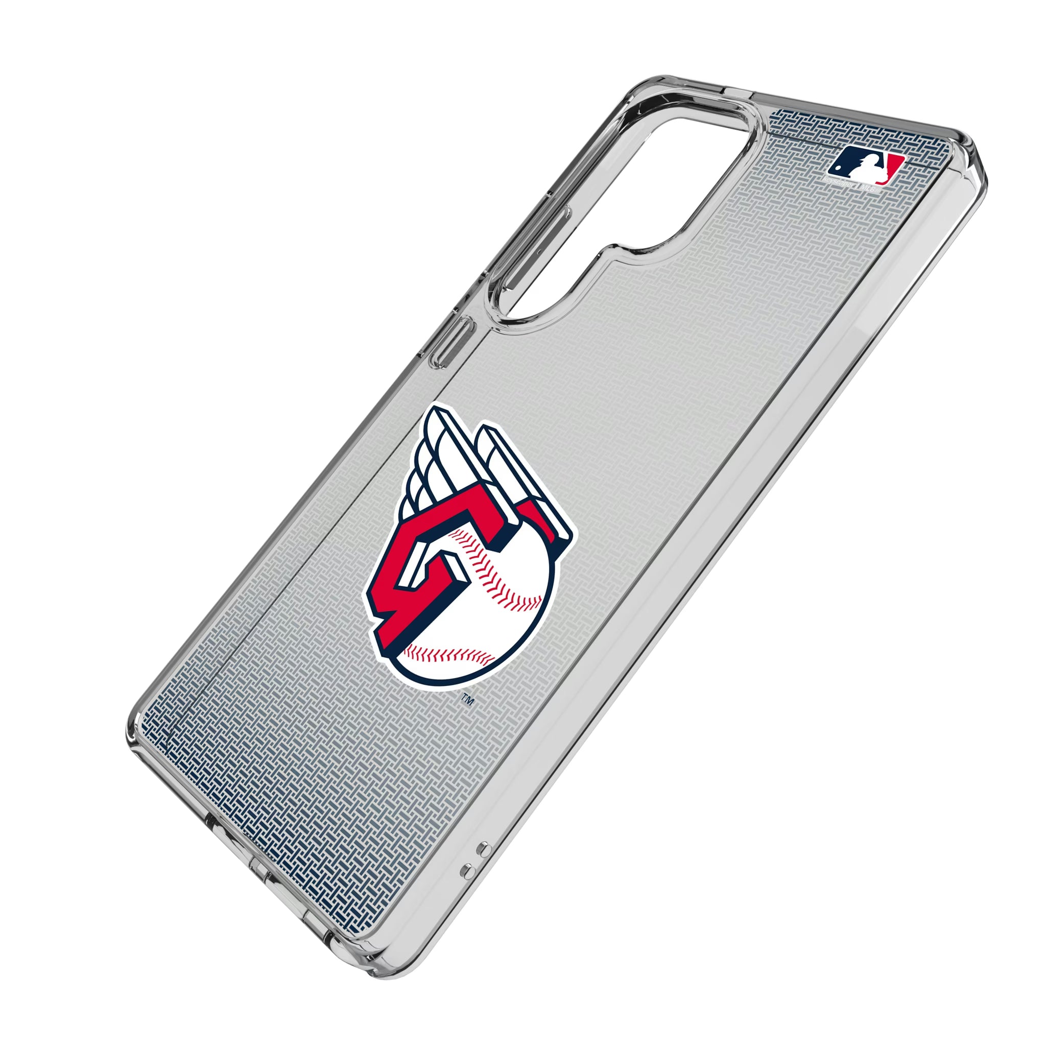 Cleveland Guardians Linen Galaxy Clear Phone Case for Samsung Galaxy - Isometric View