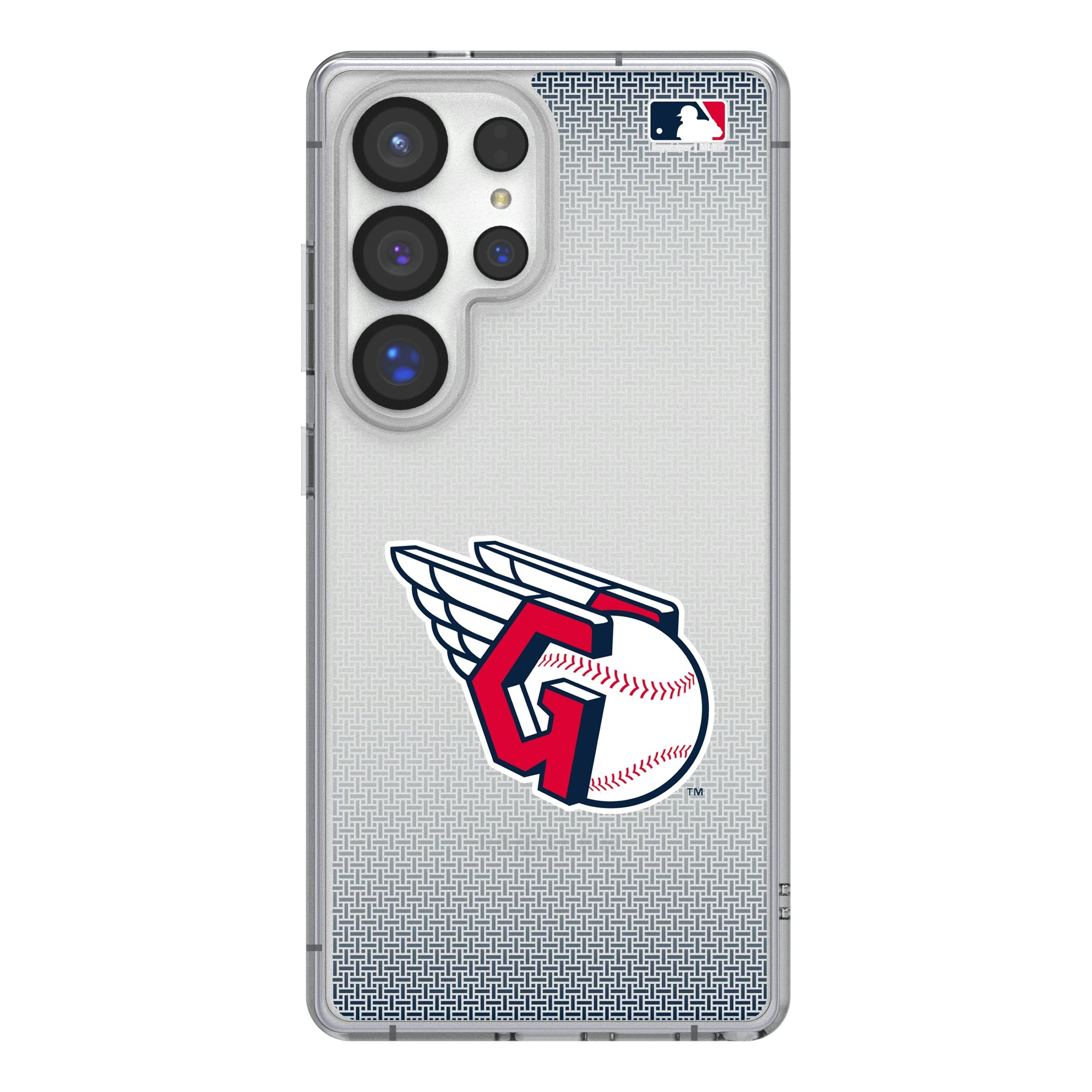 Cleveland Guardians Linen Galaxy Clear Phone Case for Samsung Galaxy