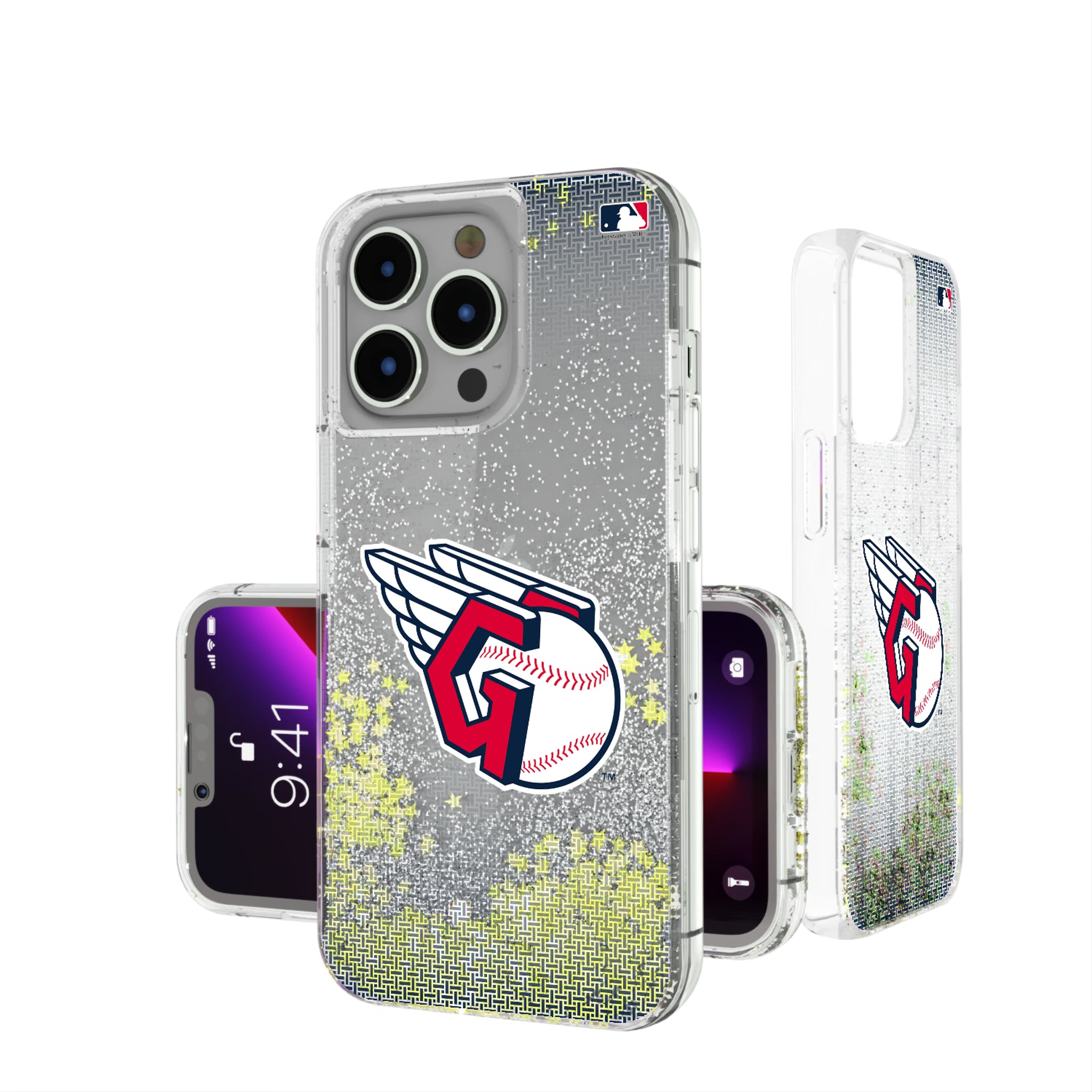 Cleveland Guardians Linen iPhone Glitter Phone Case for Apple iPhone
