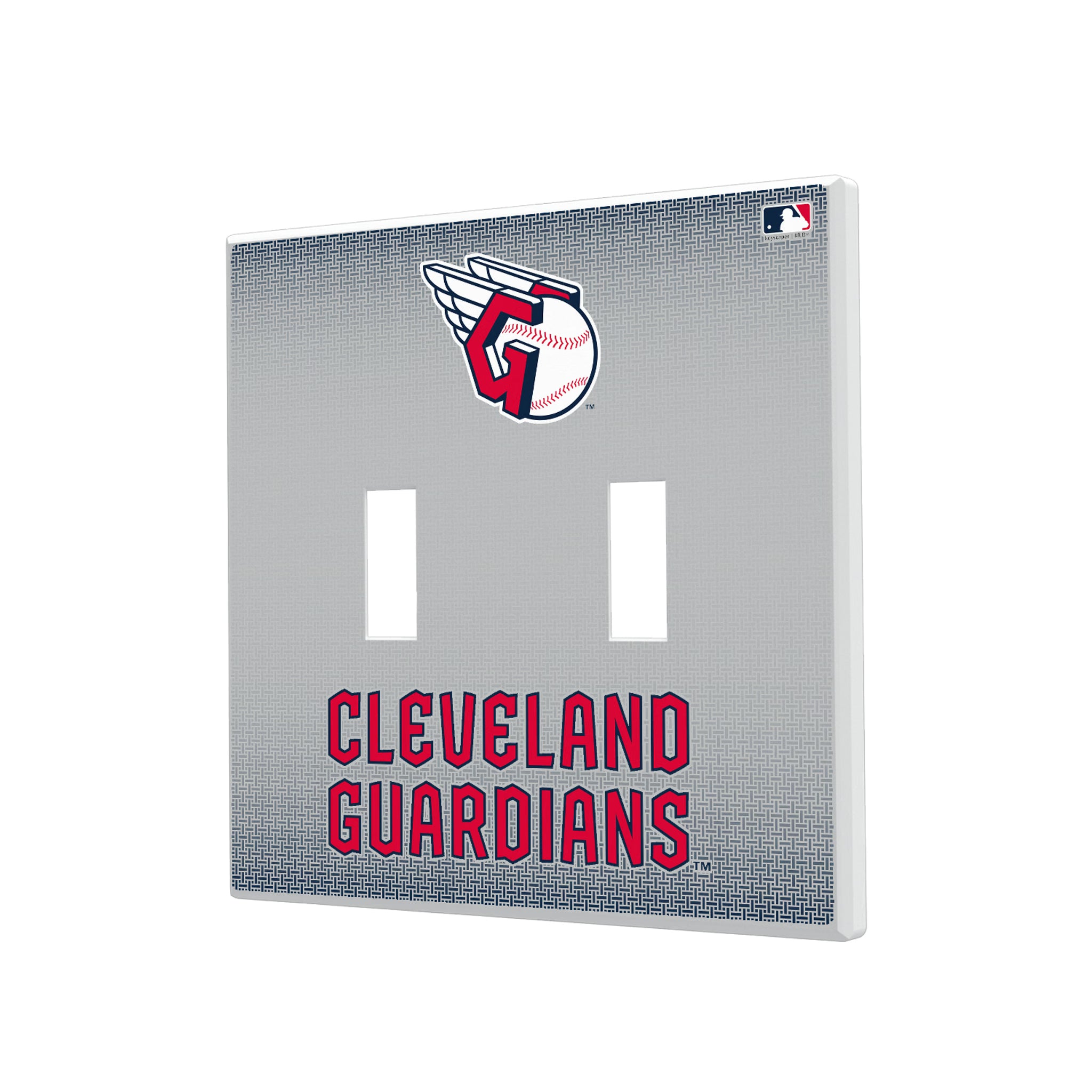 Cleveland Guardians Linen Hidden-Screw Light Switch Plate#Style_Double Toggle