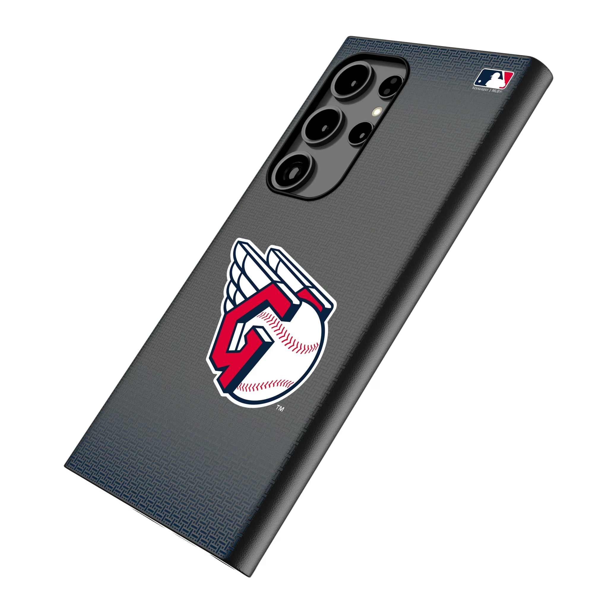 Cleveland Guardians Linen Galaxy MagSafe Compatible Phone Case for Samsung Galaxy - Isometric View