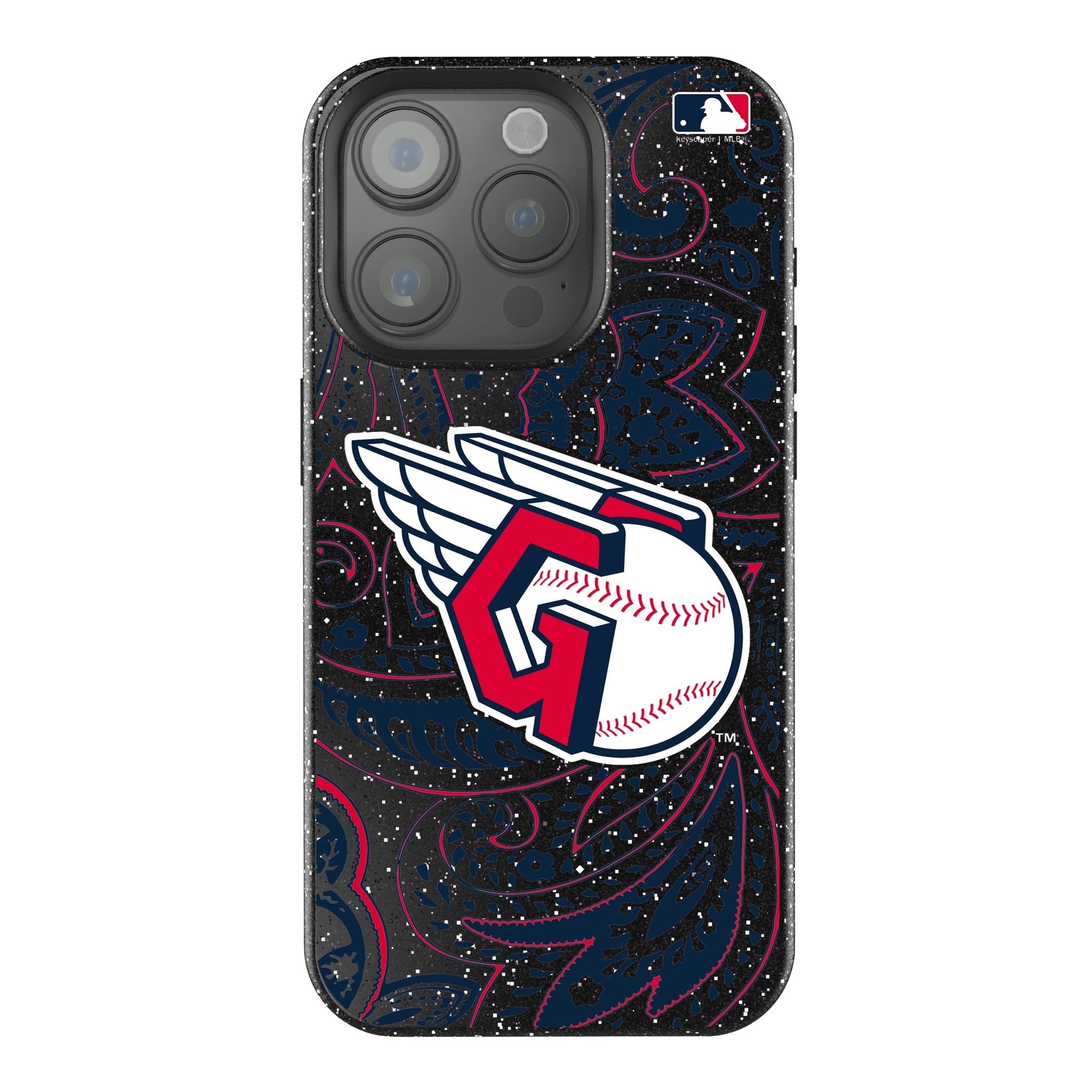 Cleveland Guardians Paisley iPhone Bling Phone Case for Apple iPhone