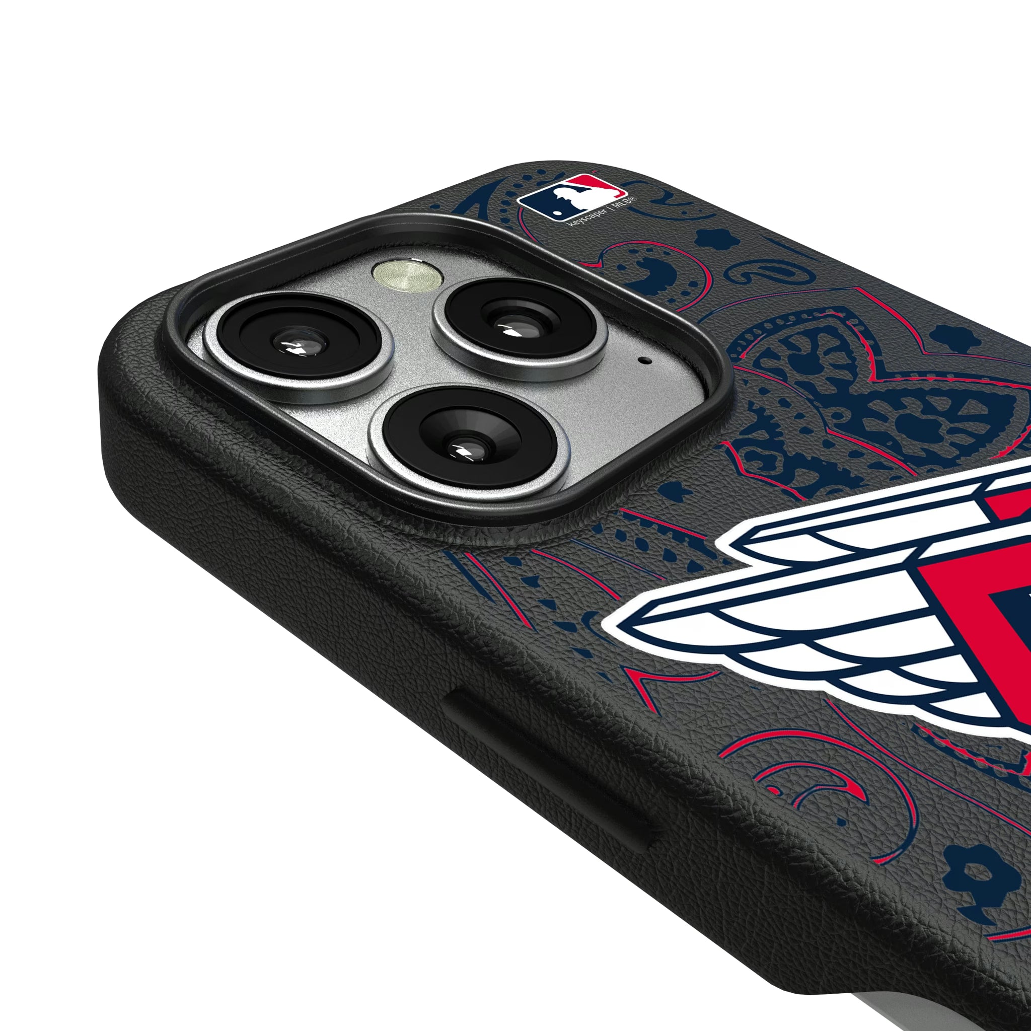 Cleveland Guardians Paisley iPhone MagSafe Compatible Phone Case for Apple iPhone - Detail
