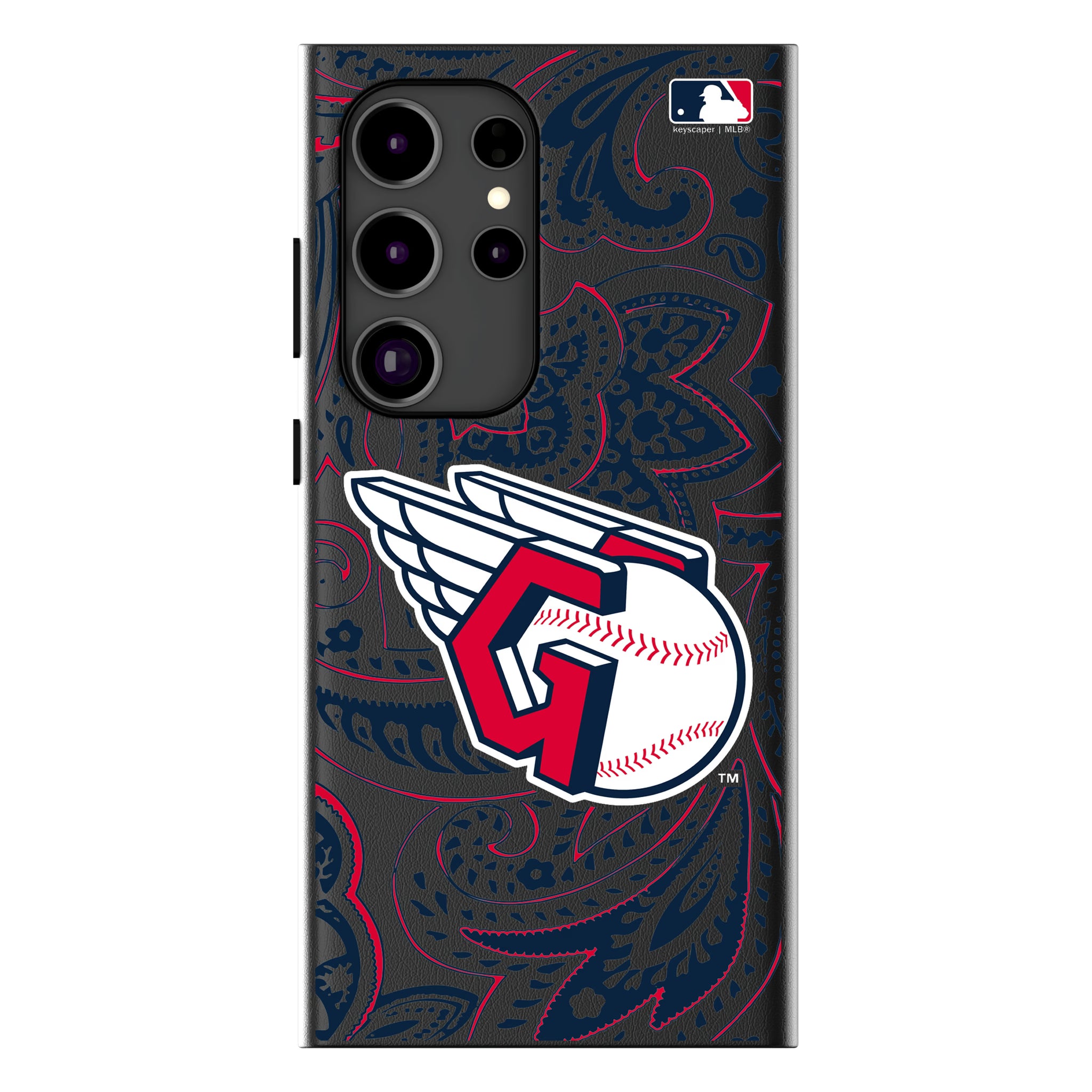 Cleveland Guardians Paisley Galaxy MagSafe Compatible Phone Case for Samsung Galaxy