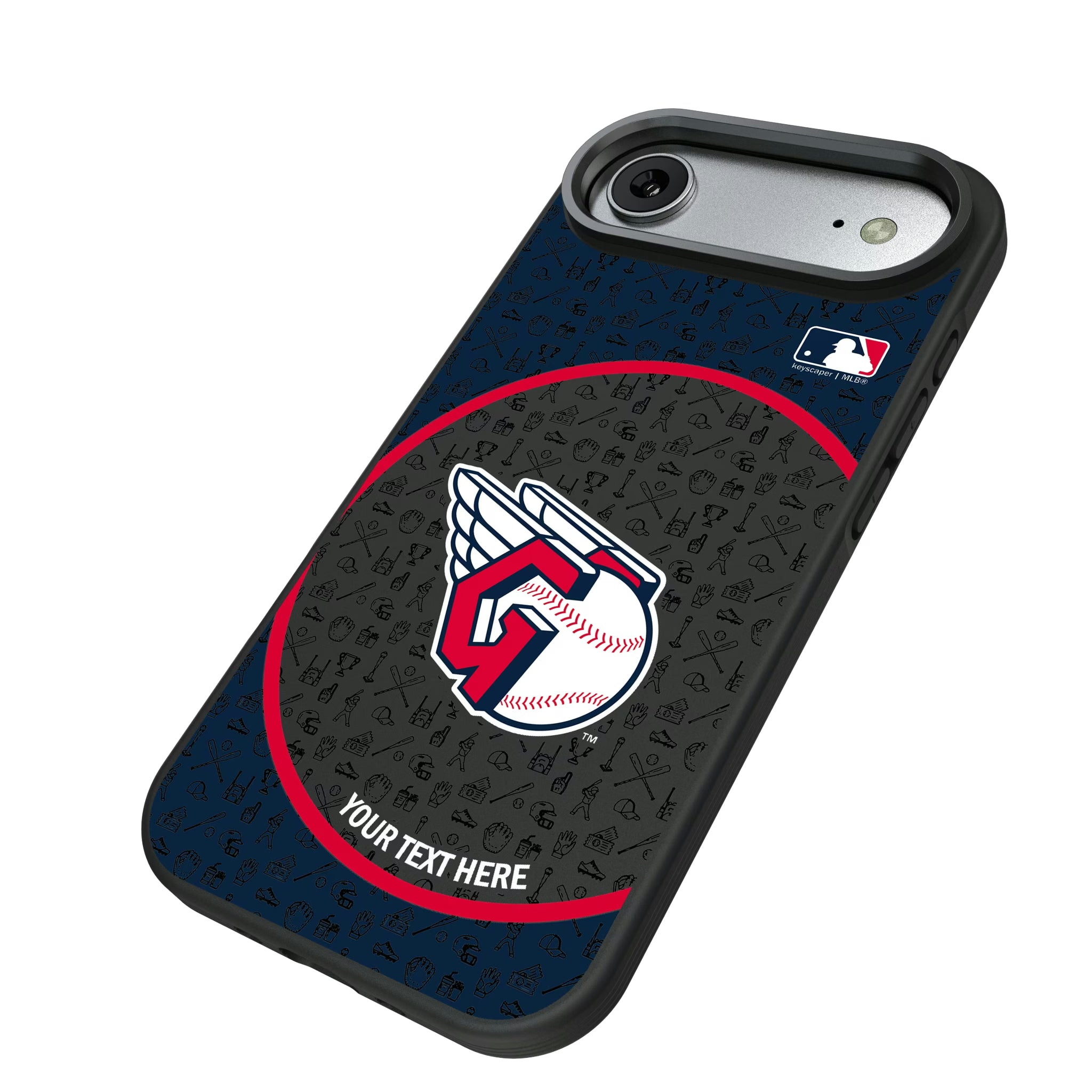 Cleveland Guardians Personalized Circle iPhone Bump Phone Case for Apple iPhone - Isometric View#Device_iPhone Air