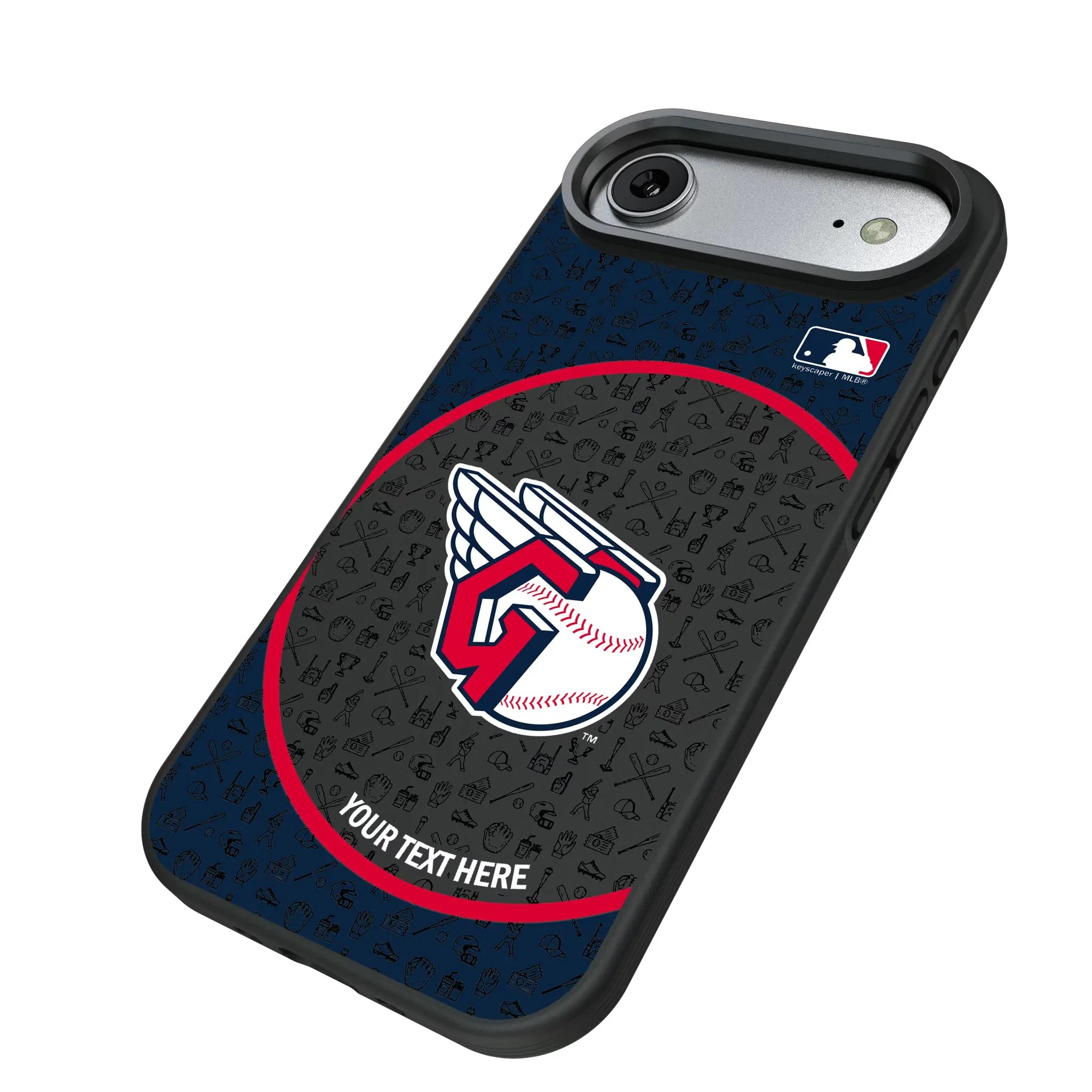 Cleveland Guardians Personalized Circle iPhone Bump Phone Case for Apple iPhone - Isometric View#Device_iPhone Air