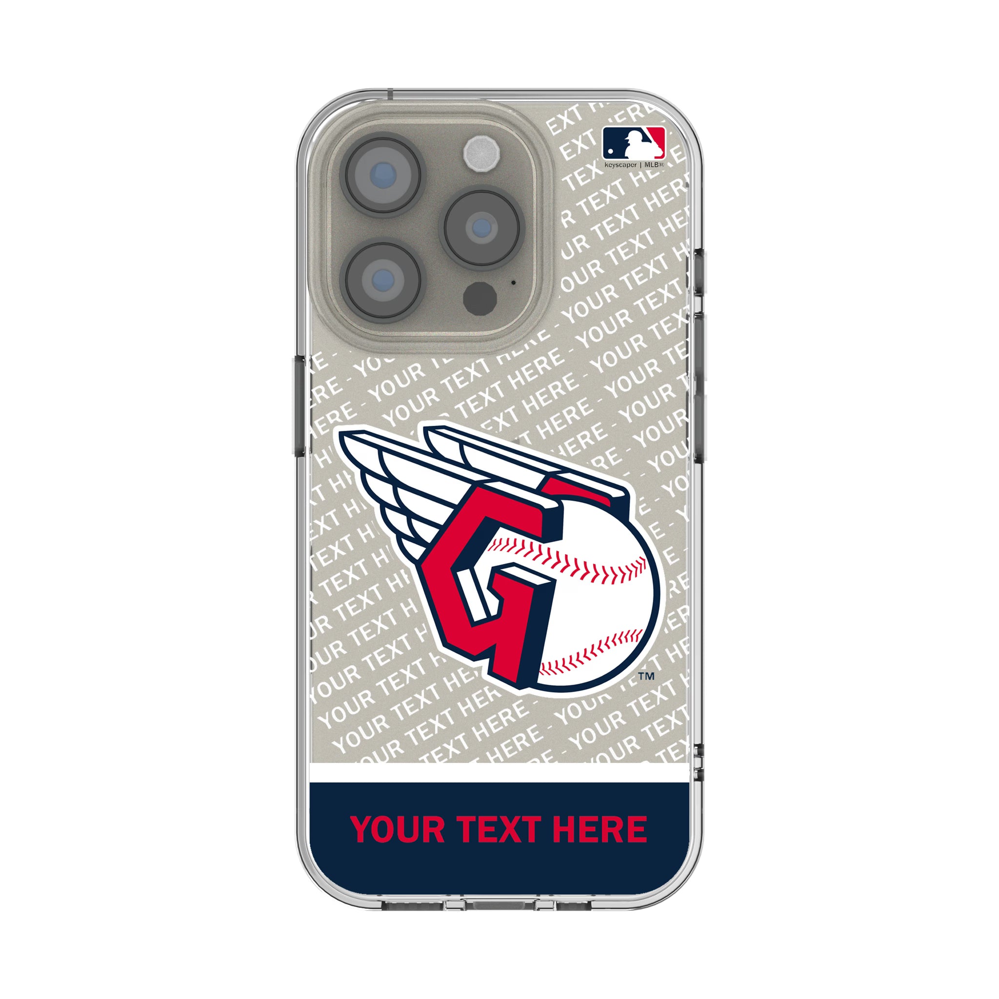 Cleveland Guardians Personalized EndZone Plus iPhone Clear Phone Case for Apple iPhone