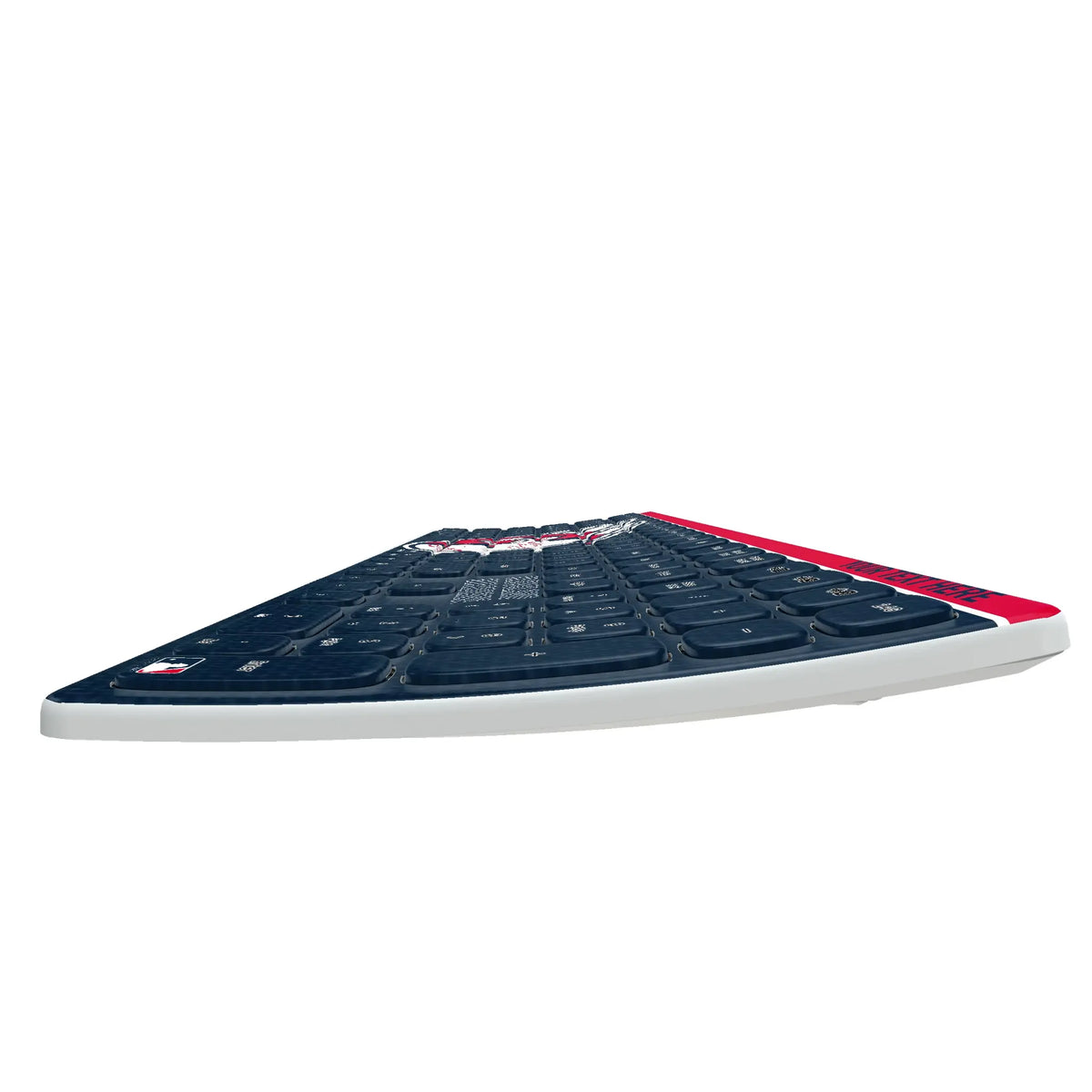 Cleveland Guardians Personalized Endzone Solid KKB605 Curved Wireless Keyboard